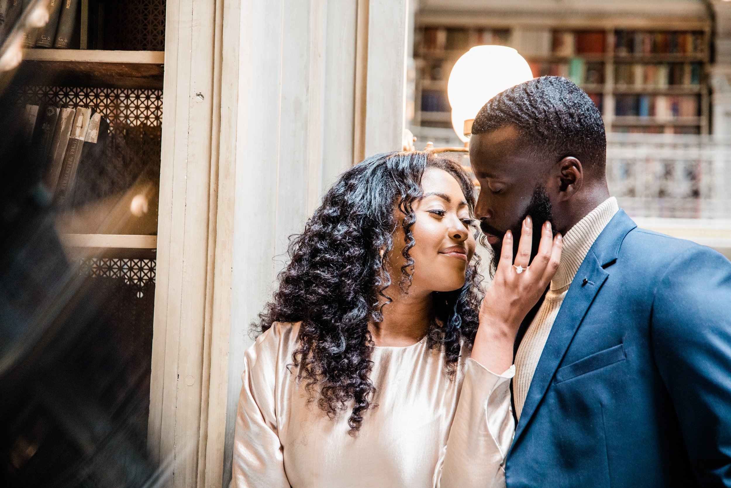 Disney Beauty and The Beast Inspired Engagement Session at The Peabody Library Baltimore Maryland shot by Megapixels Media Photography-32.jpg