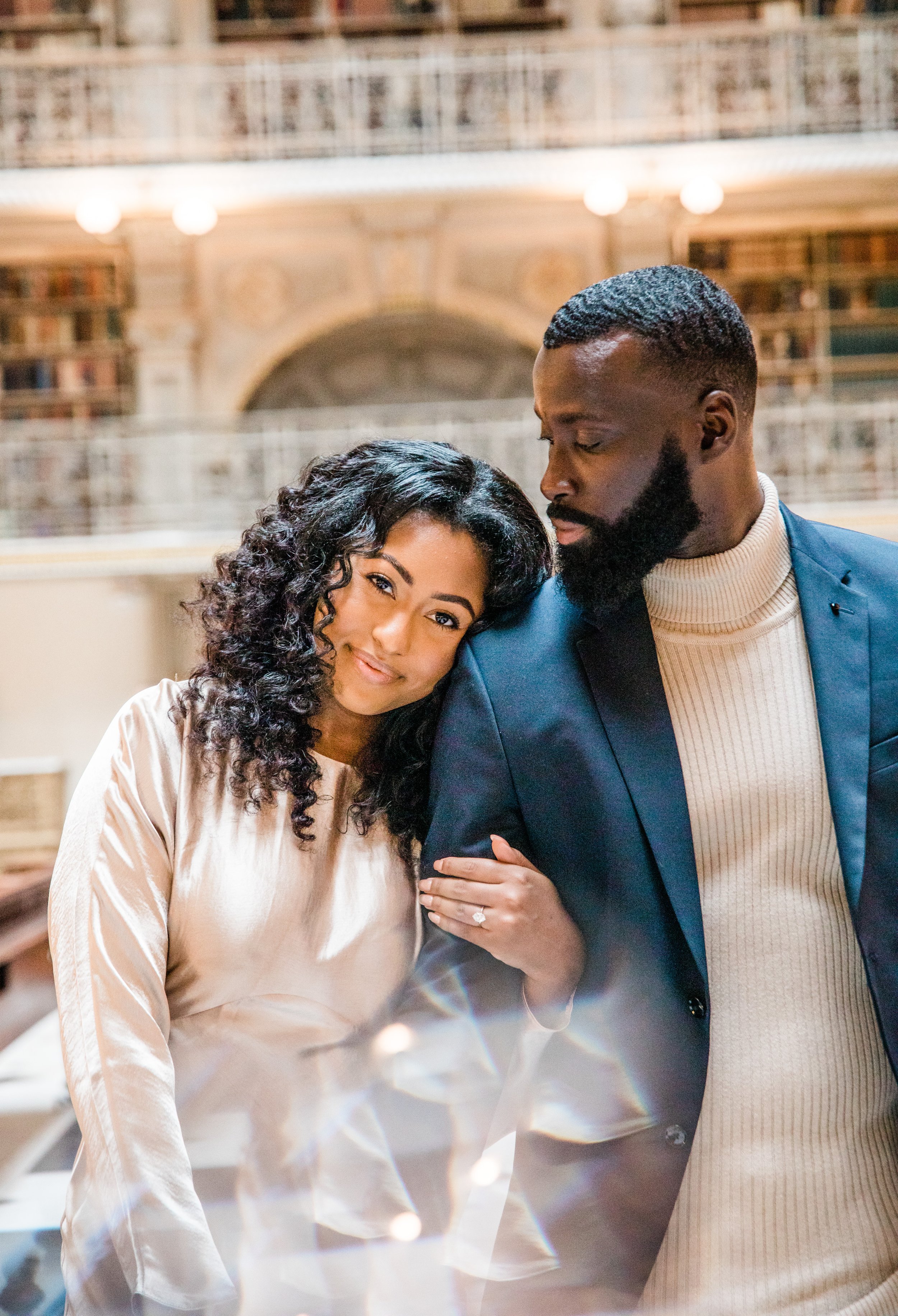 Disney Beauty and The Beast Inspired Engagement Session at The Peabody Library Baltimore Maryland shot by Megapixels Media Photography-41.jpg