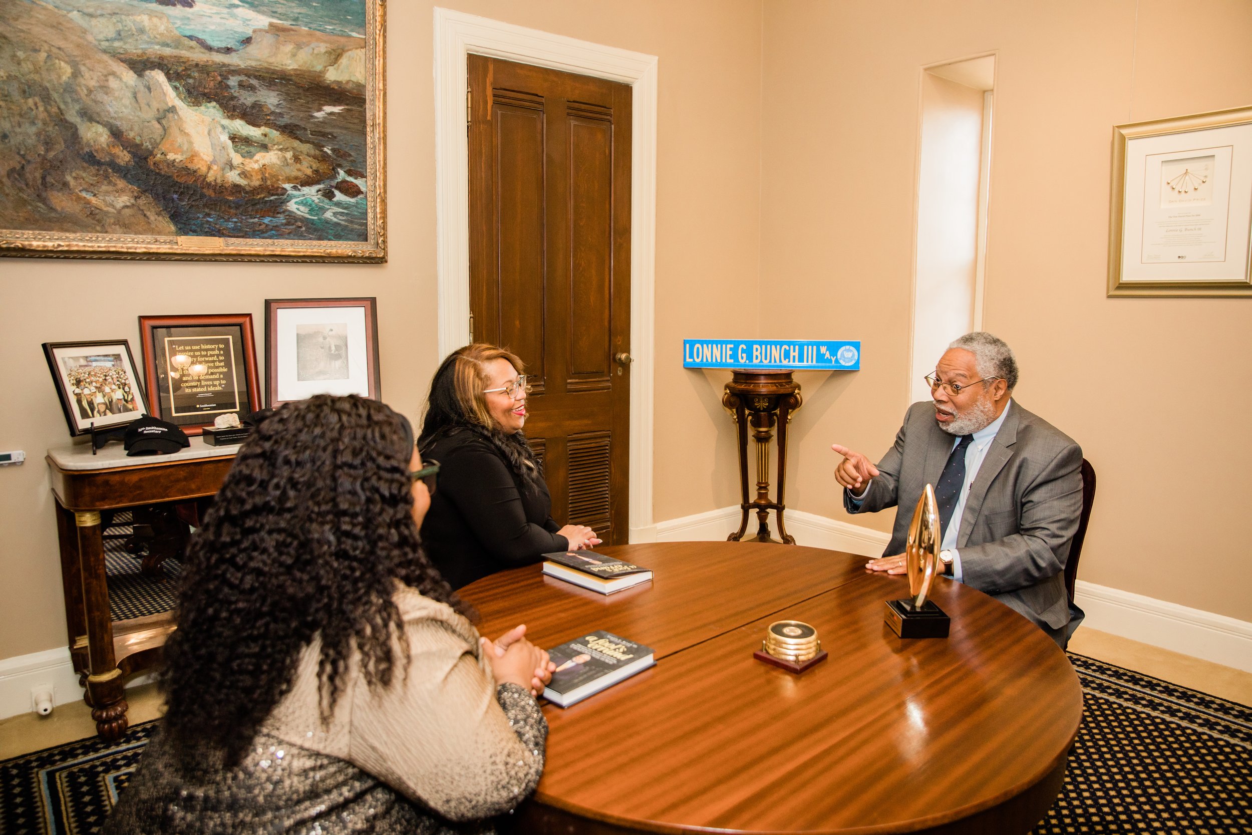 Meeting Lonnie Bunch at the Smithsonian Castle with AAAM-7.jpg
