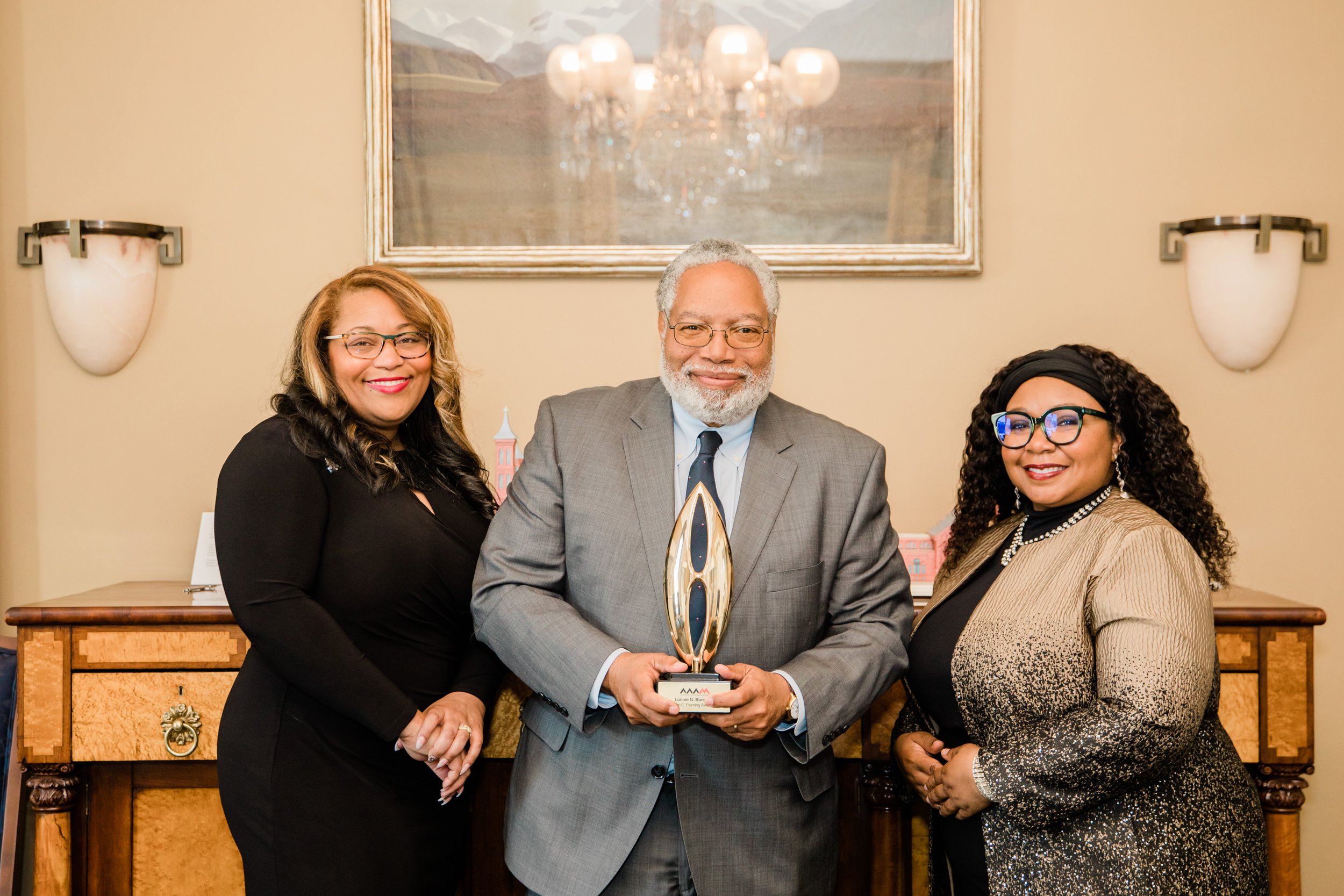 Meeting Lonnie Bunch at the Smithsonian Castle with AAAM-9.jpg