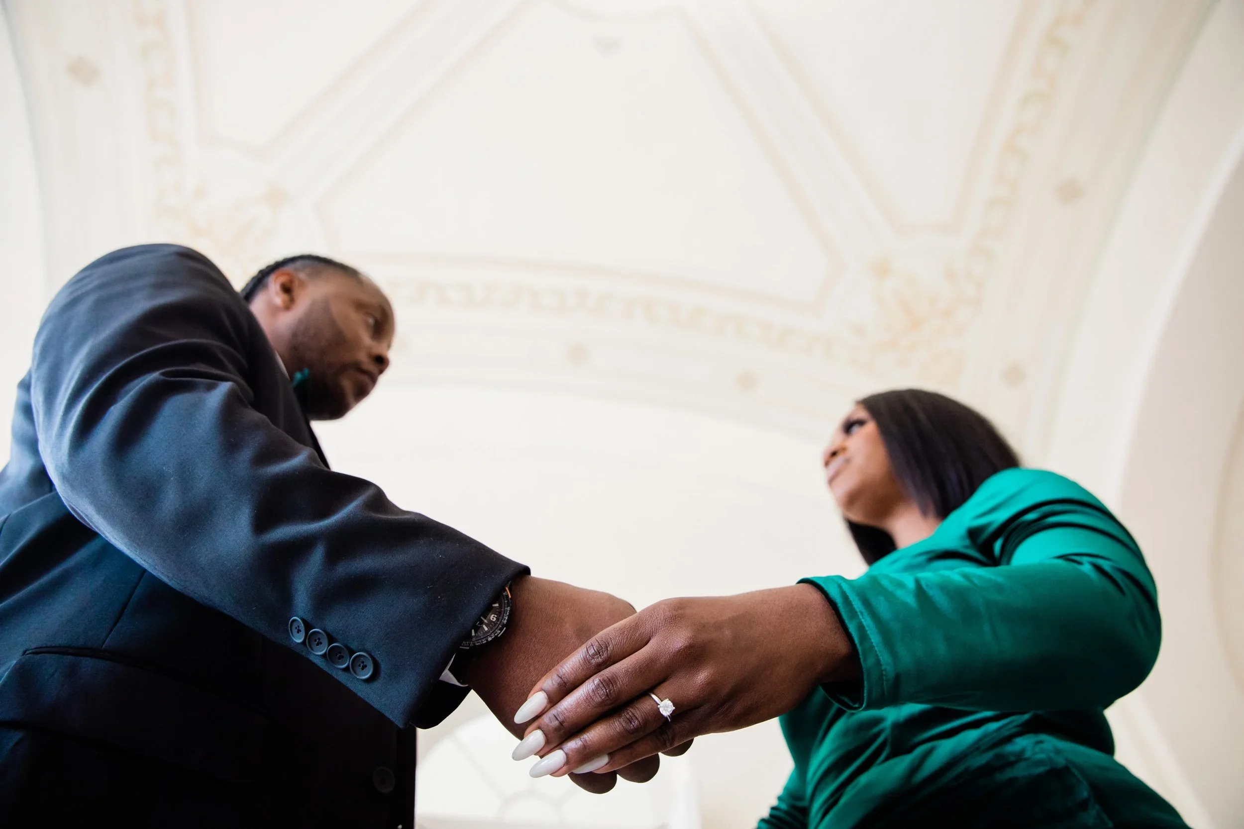 Top DC Wedding Photographers National Buidling Museum Engagement Session.webp