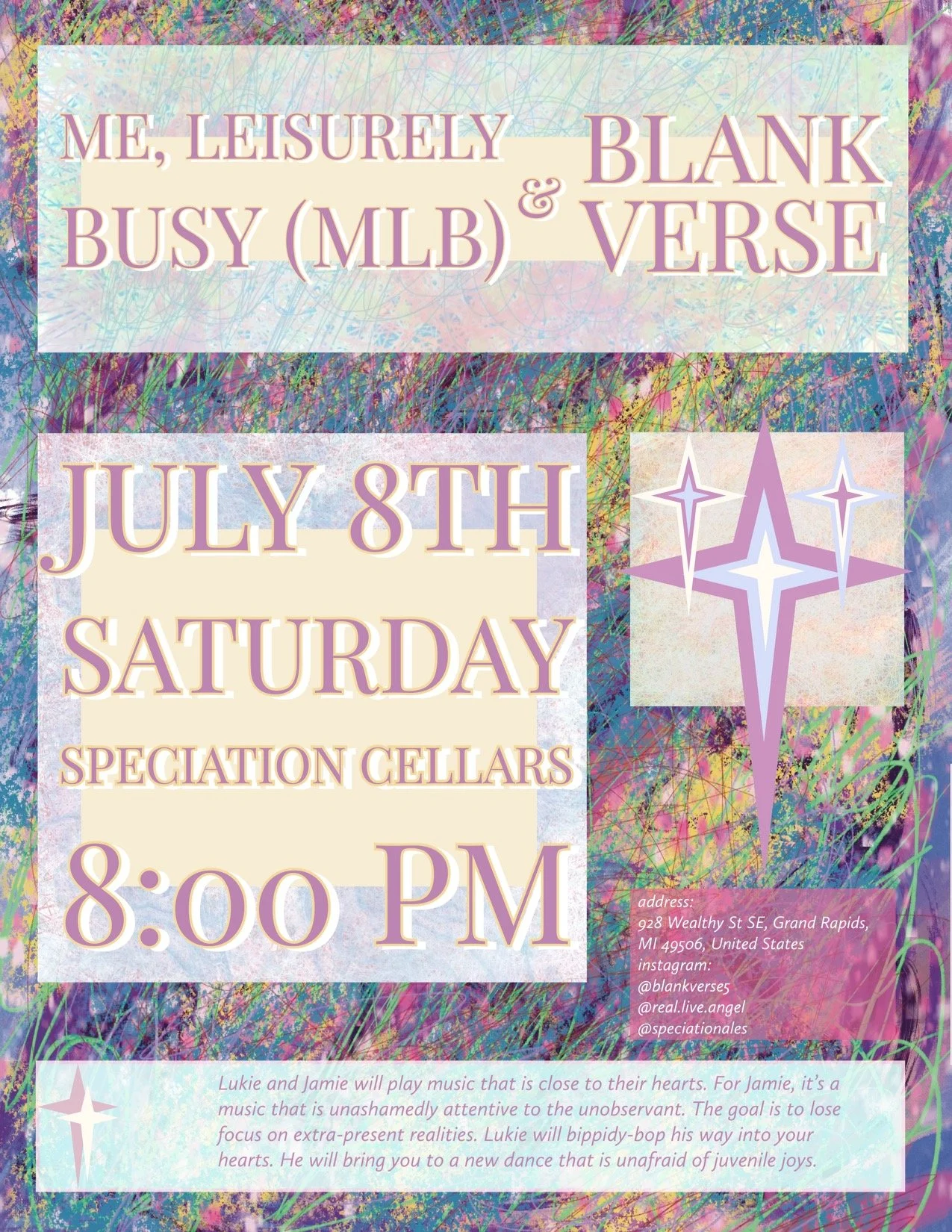 Free Show: Me, Leisurely // Busy (MLB) // Blank Verse