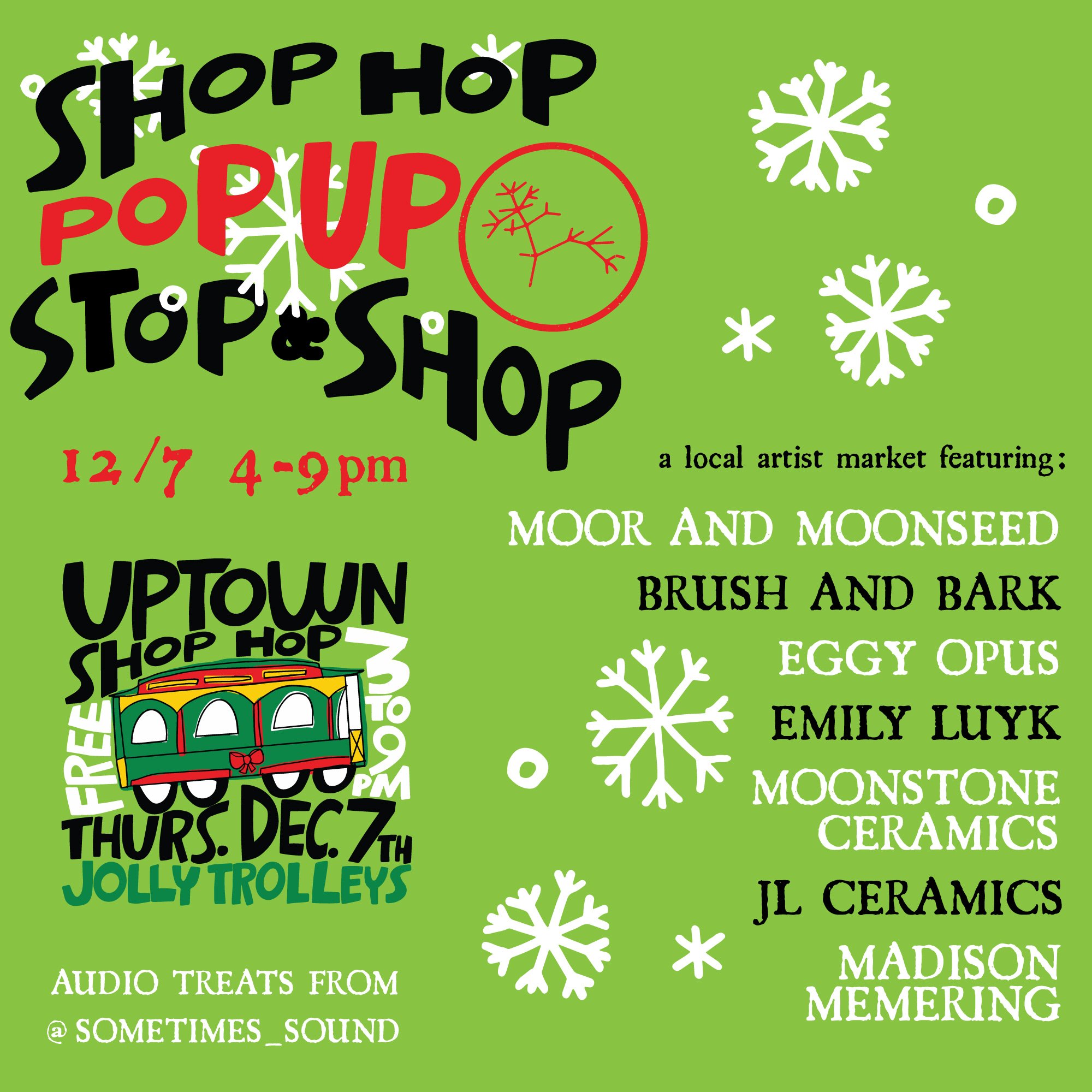 Shop Hop Pop Up Stop & Shop!!