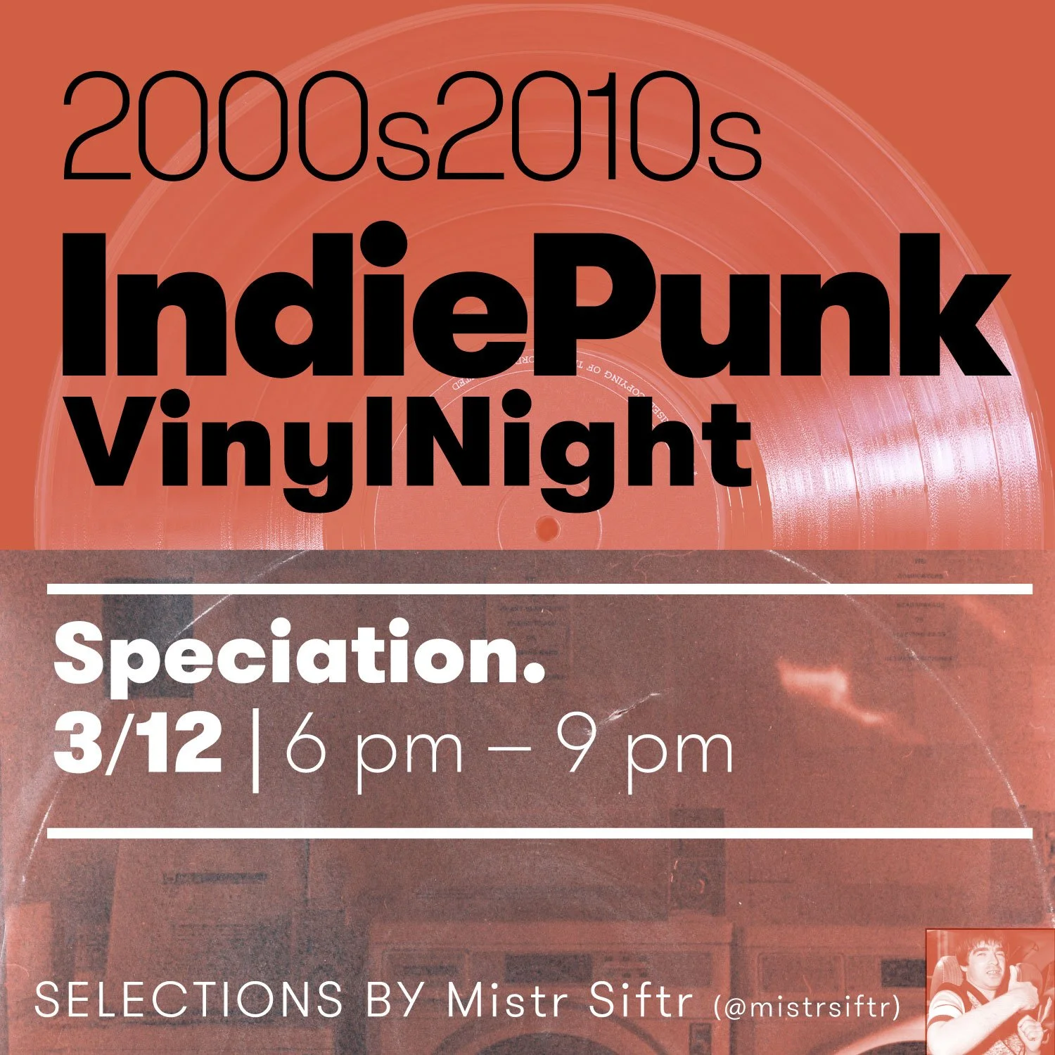 Indie/Punk Vinyl Night with Mistr Siftr!