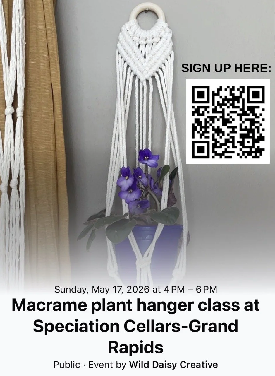 Macrame Plant Hanger Class with Wild Daisy Creative