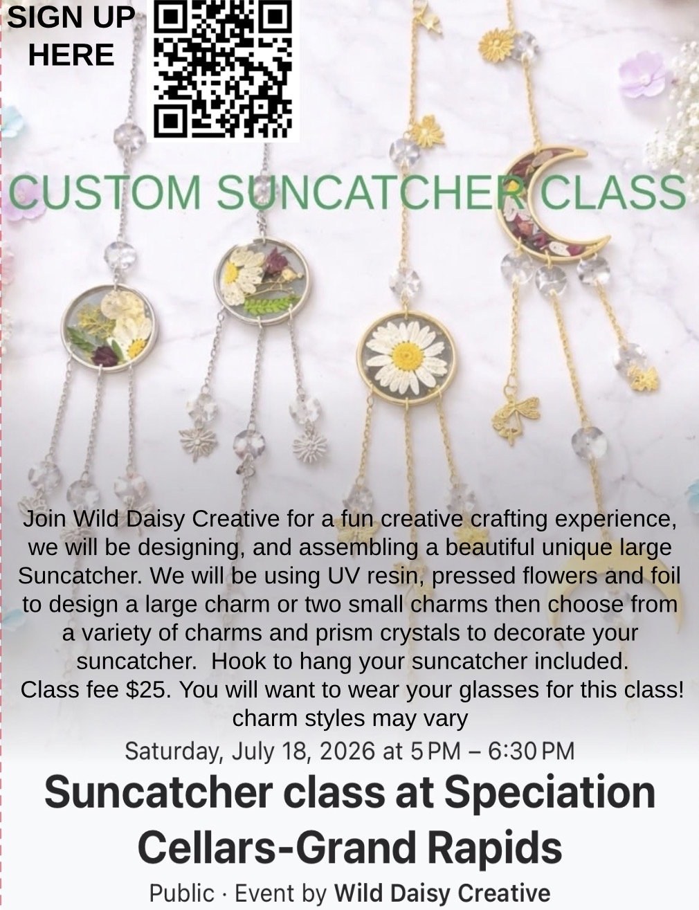 Suncatcher Class with Wild Daisy