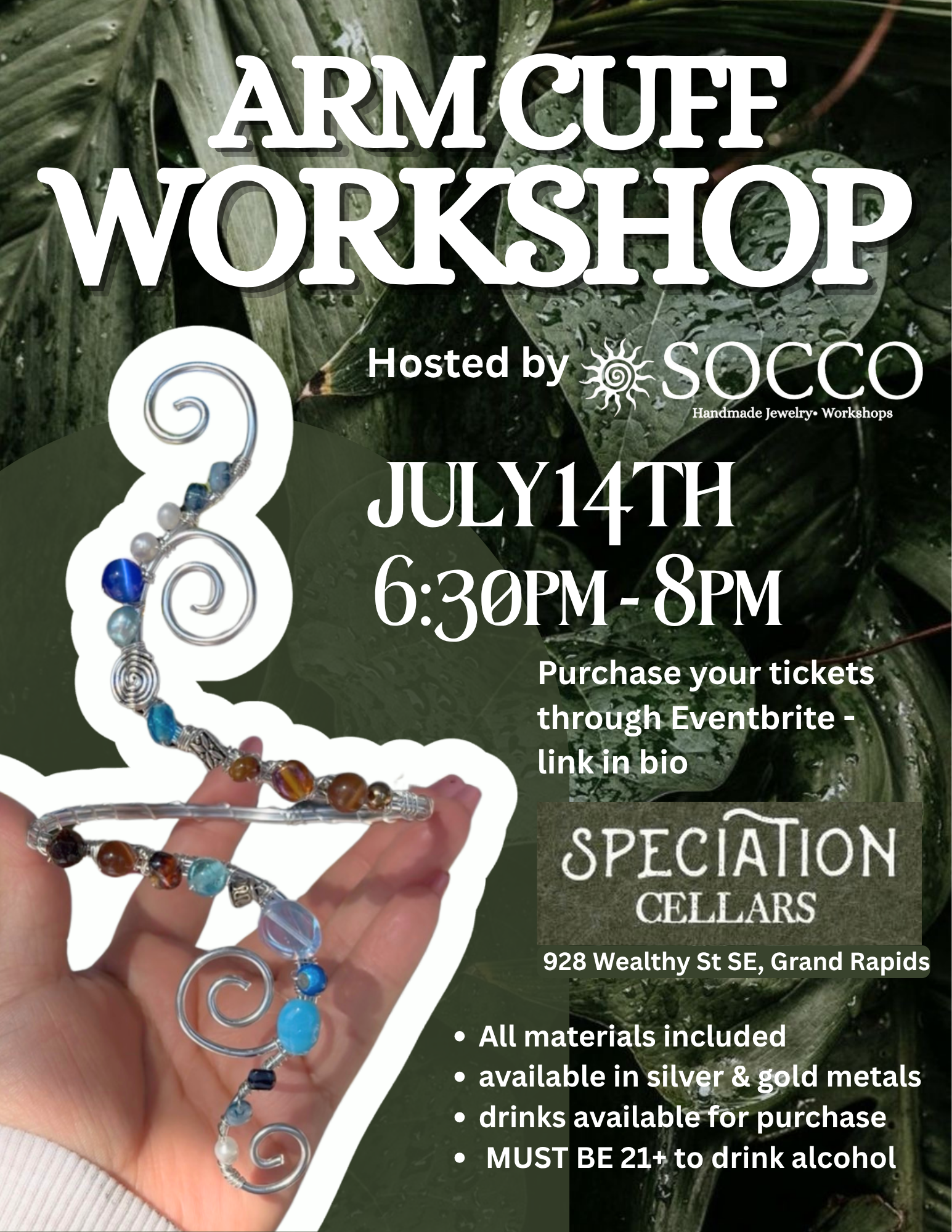 Arm Cuff Workshop w/ SOCCO