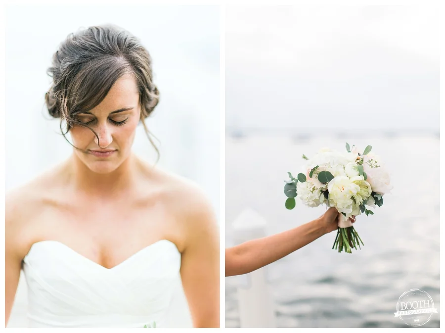 bride on a pier at the UW Memorial Union