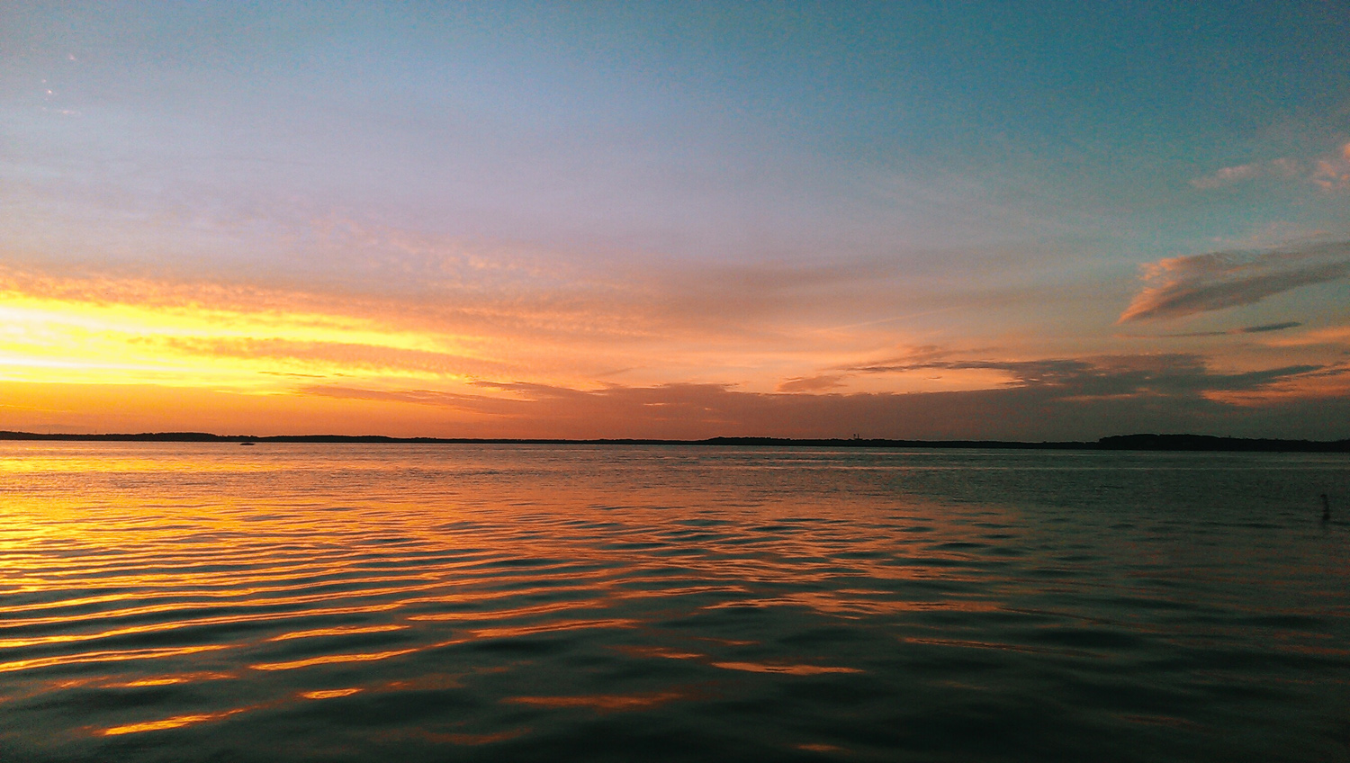 sunset over Lake Mendota in Madison, WI