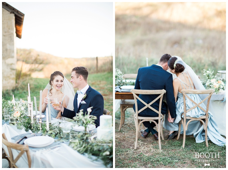 bride and groom enjoying their outdoor Wisconsin wedding
