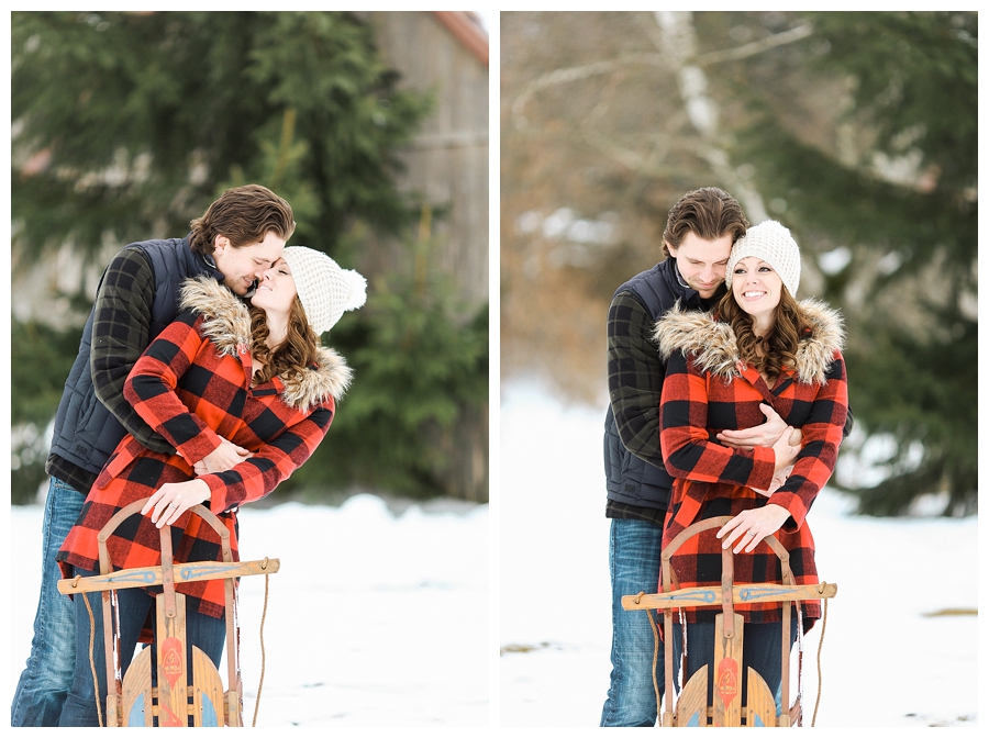 snowy engagement