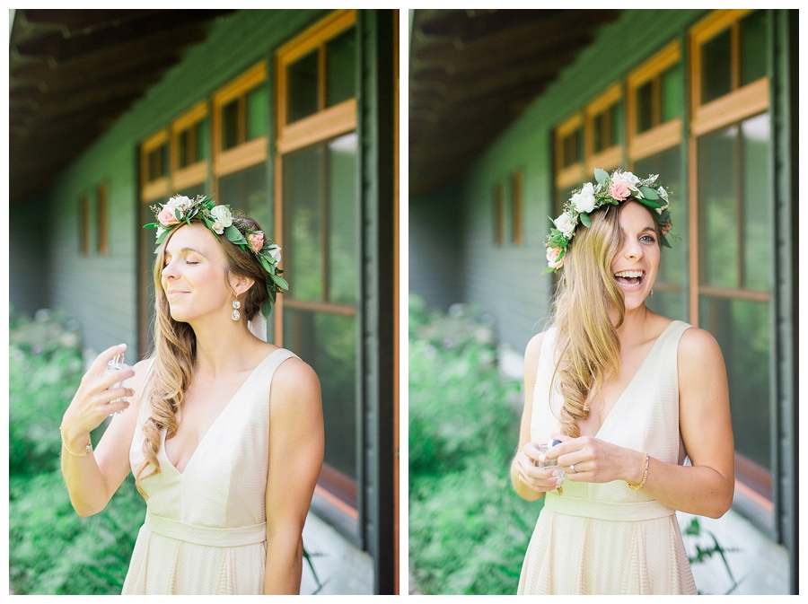 fine art photography of bride getting ready