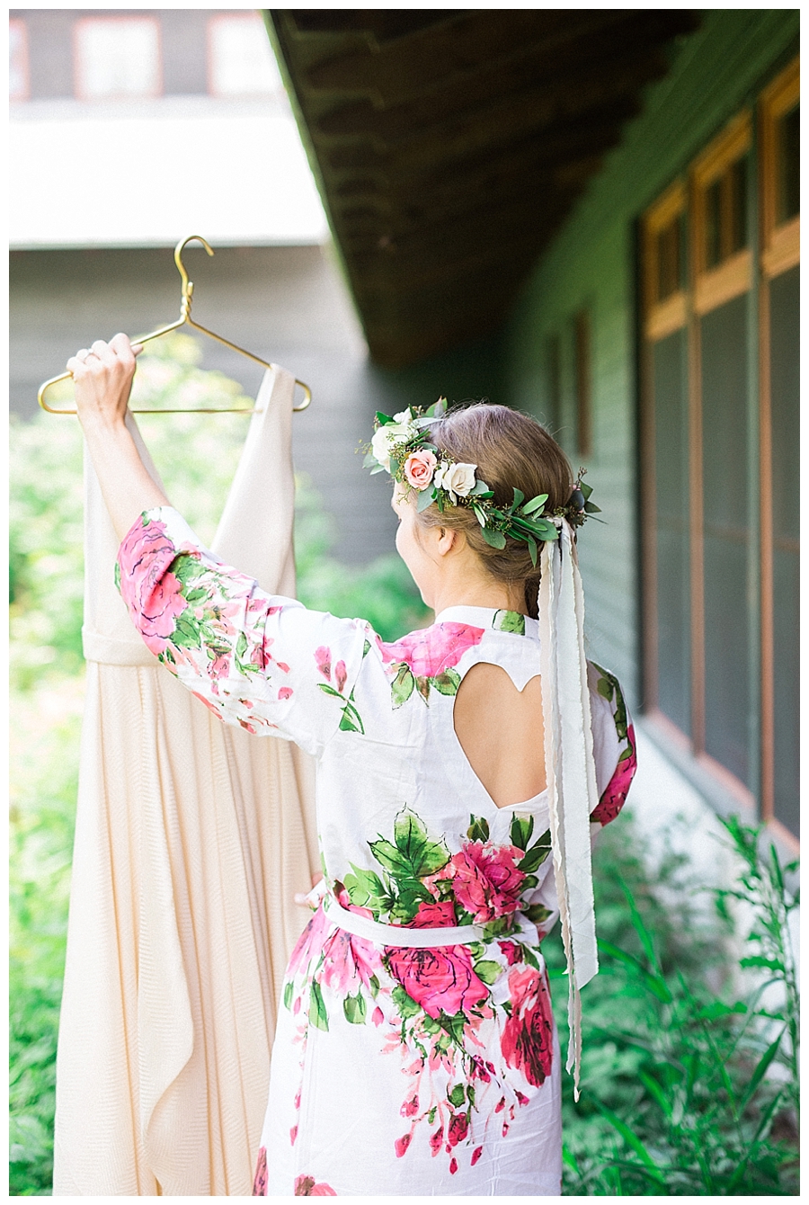 fine art photography of bride getting ready