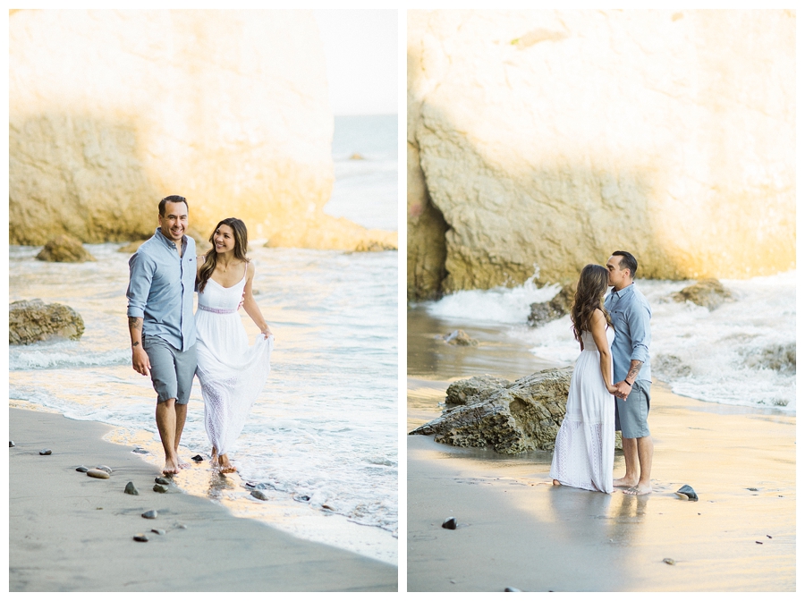 fine art engagement session at El Matador Beach, Malibu, CA