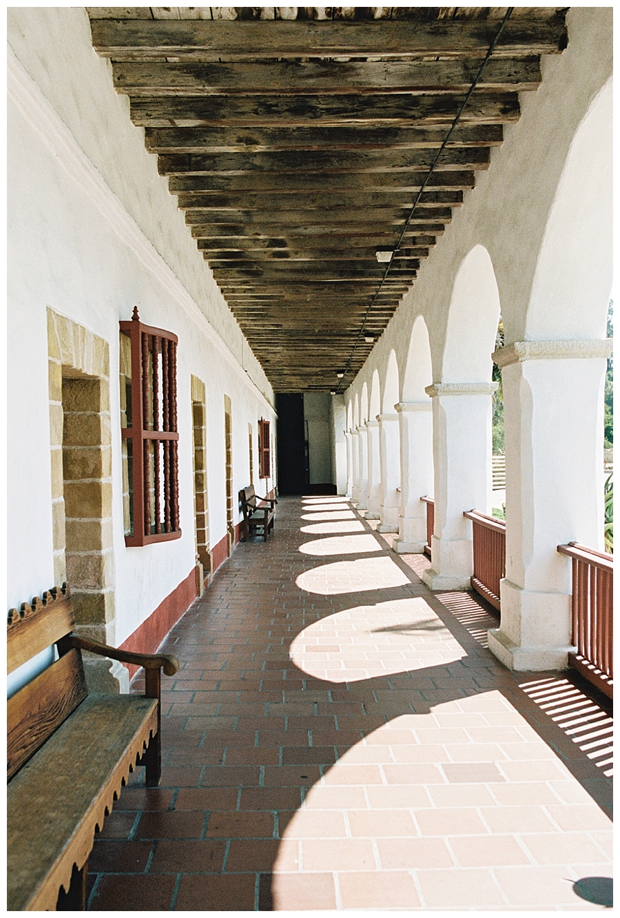 fine art travel film photography of Santa Barbara Mission