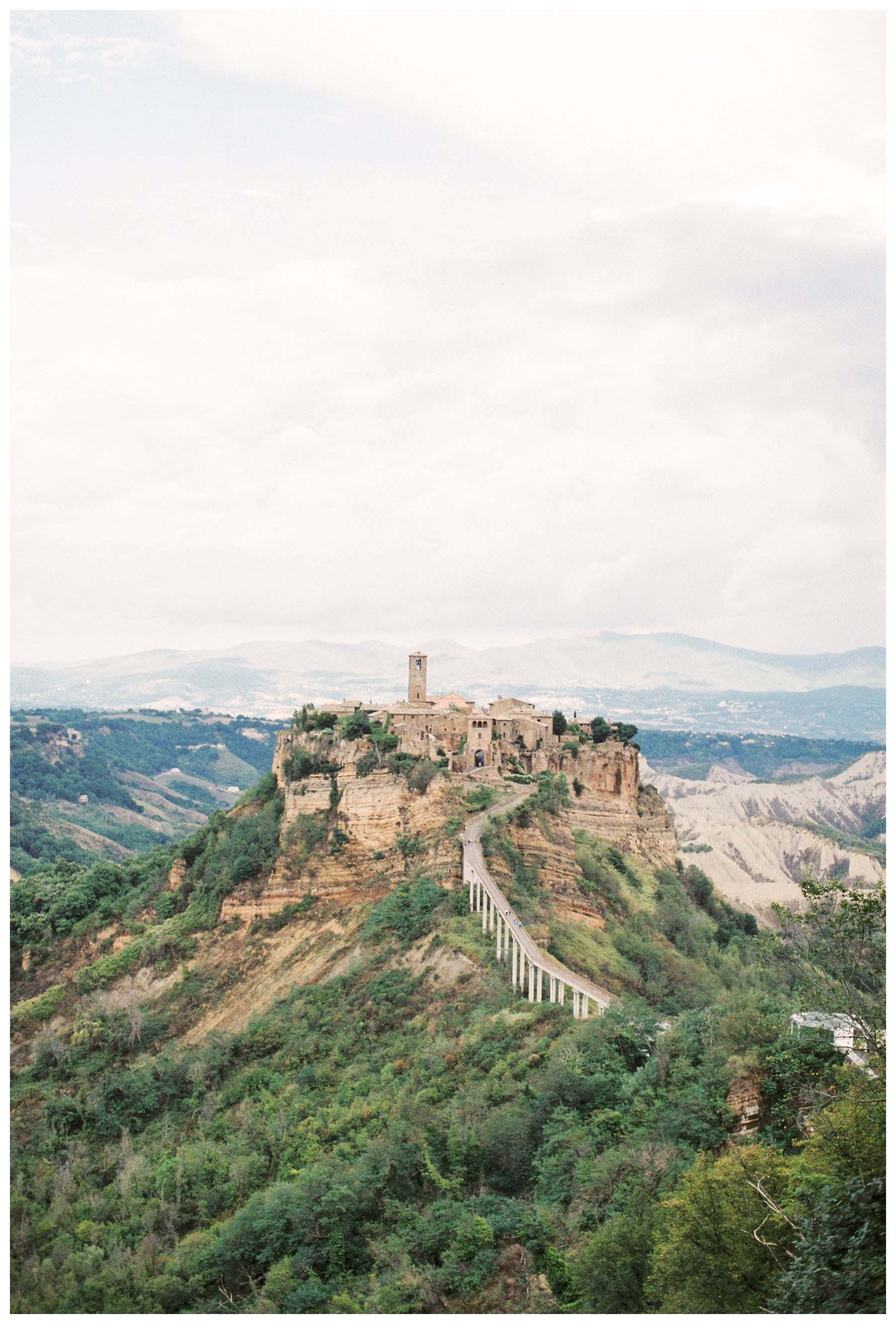 travel photography of the ancient village of Civita di Bagnoregio in Umbria, Italy