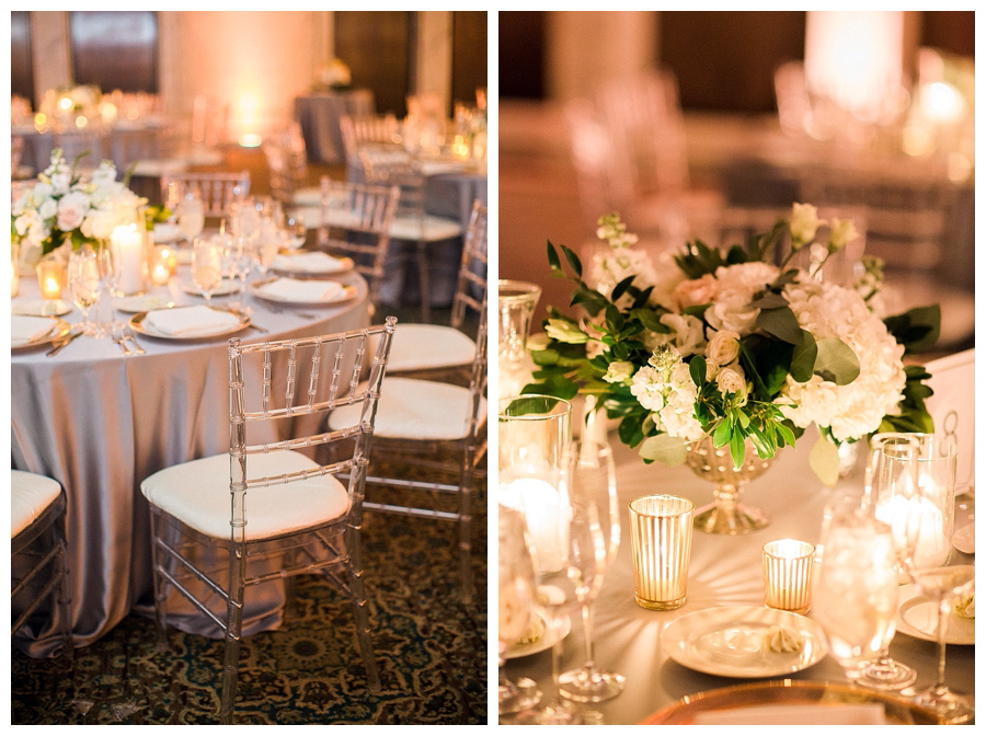 fine art wedding photography of black tie reception at Chicago Cultural Center, Chicago