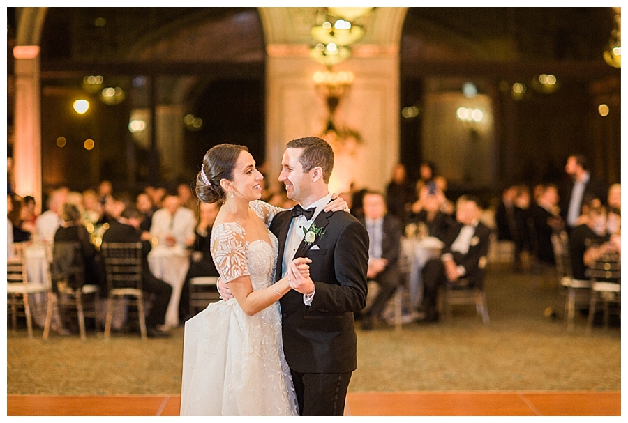 fine art wedding photography of dancing at the Chicago Cultural Center, Chicago