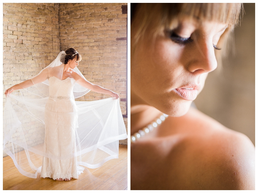 fine art photography of bride for their historic warehouse wedding at the Lageret