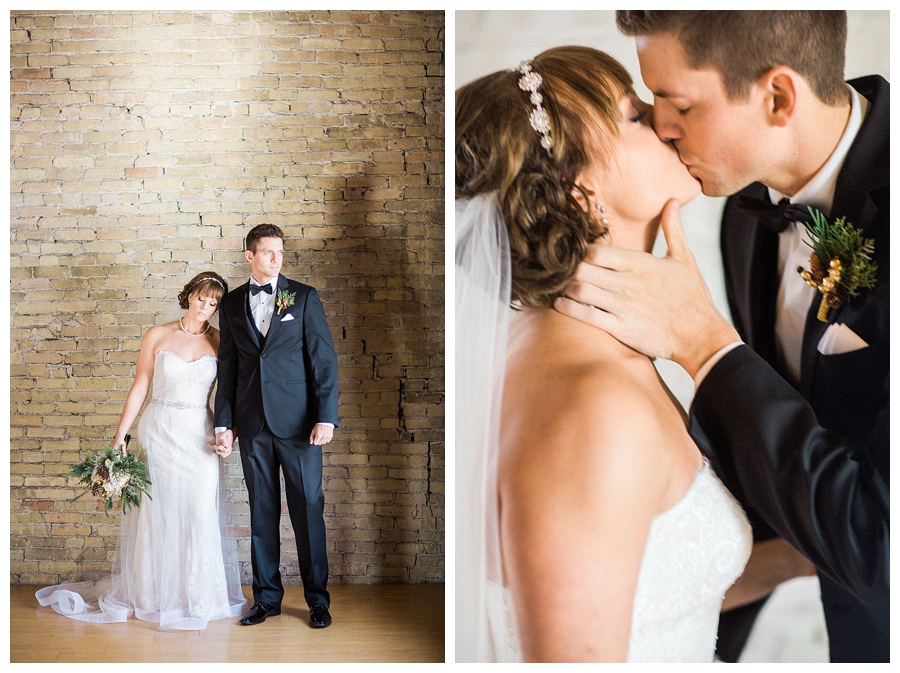 fine art photography of bride and groom for their historic warehouse wedding at the Lageret