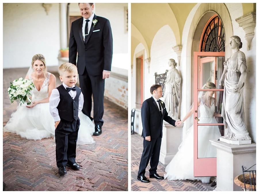 Bridal party photos at the Villa Terrace Museum of Decorative Arts