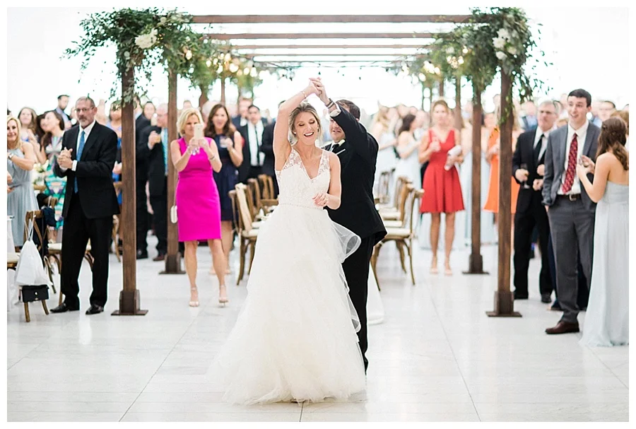 couple's first dance at Milwaukee Art Museum for their wedding