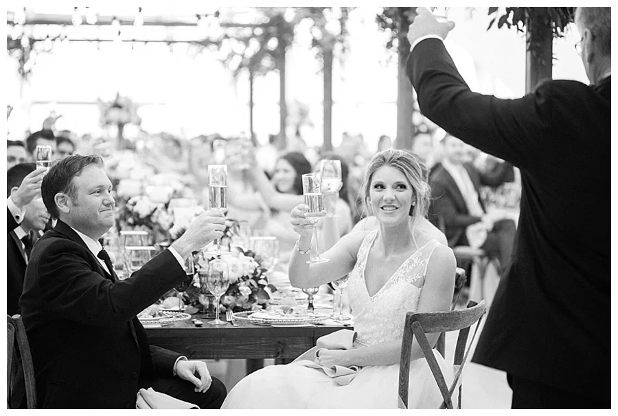wedding toasts at Milwaukee Art Museum for their wedding