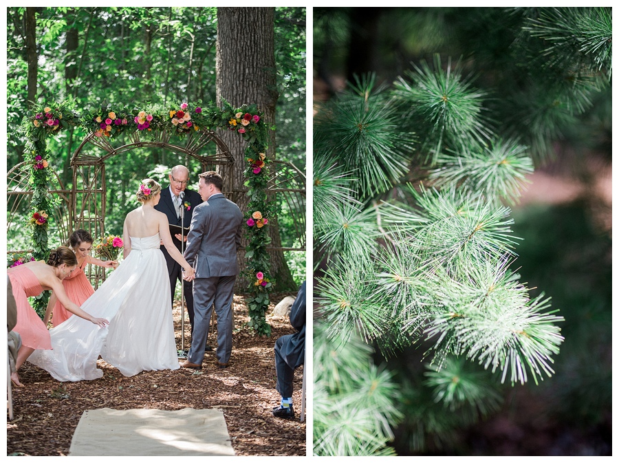 outdoor wedding ceremony at the Farm at Dover
