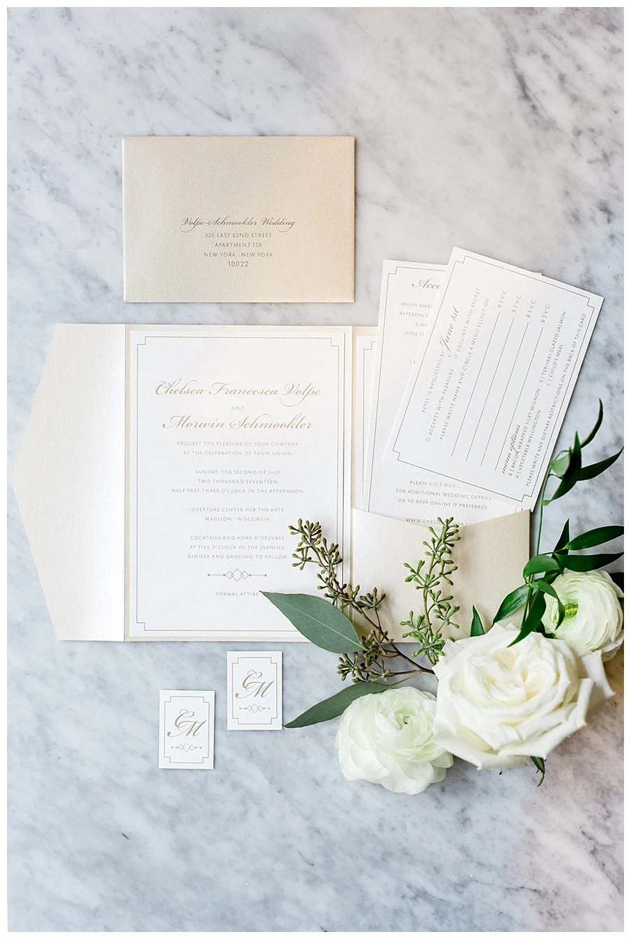 elegant wedding stationary