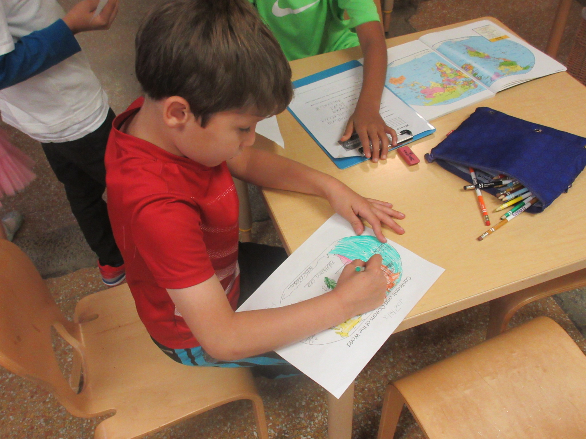 1st levels working on filling out a map.