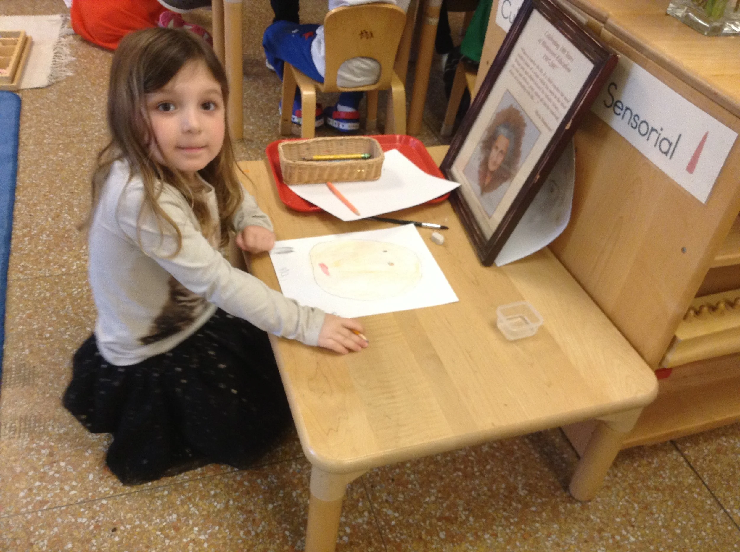 Celebrating Maria Montessori week by drawing a portrait!