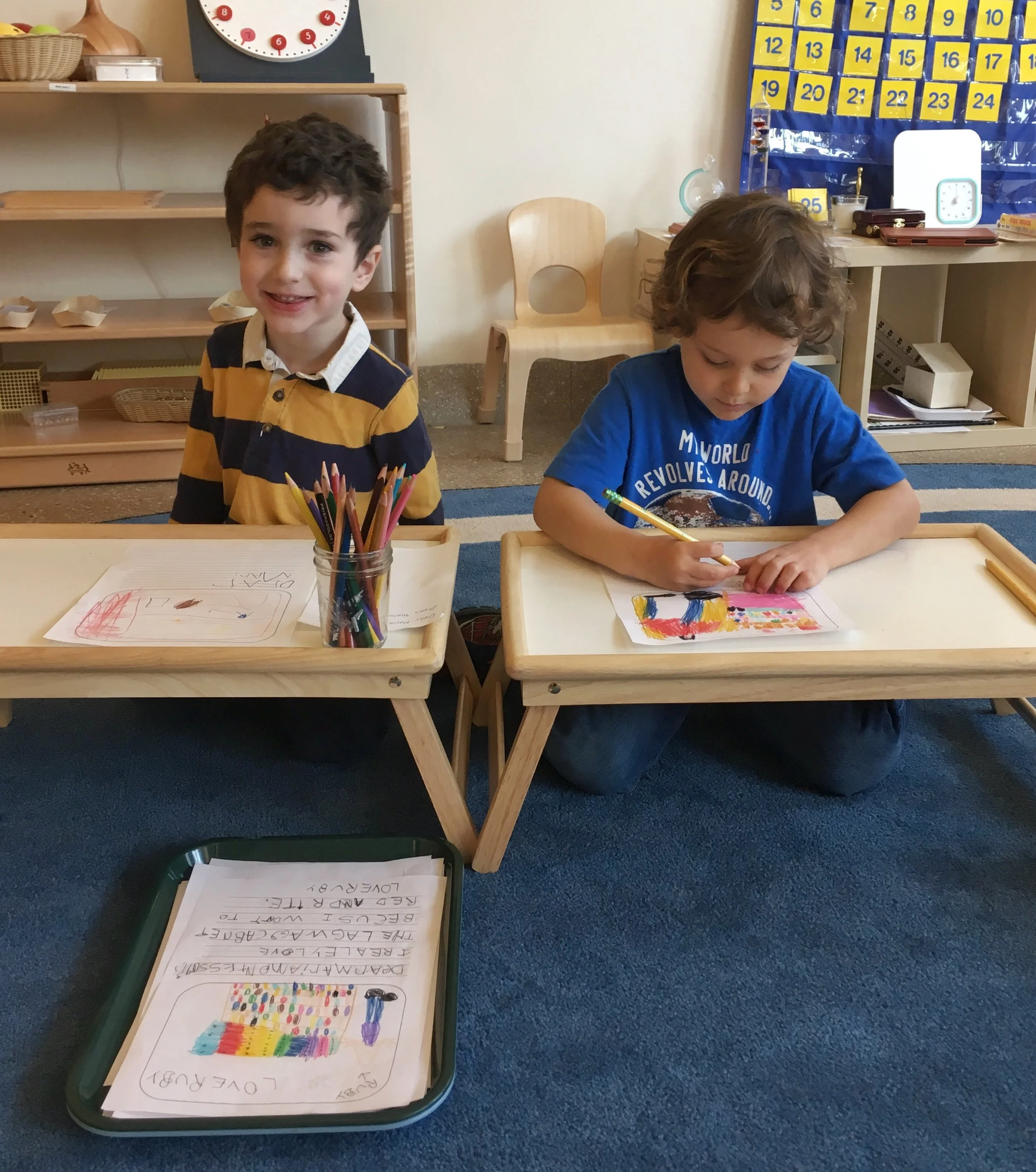 Thank you notes to Dr. Montessori