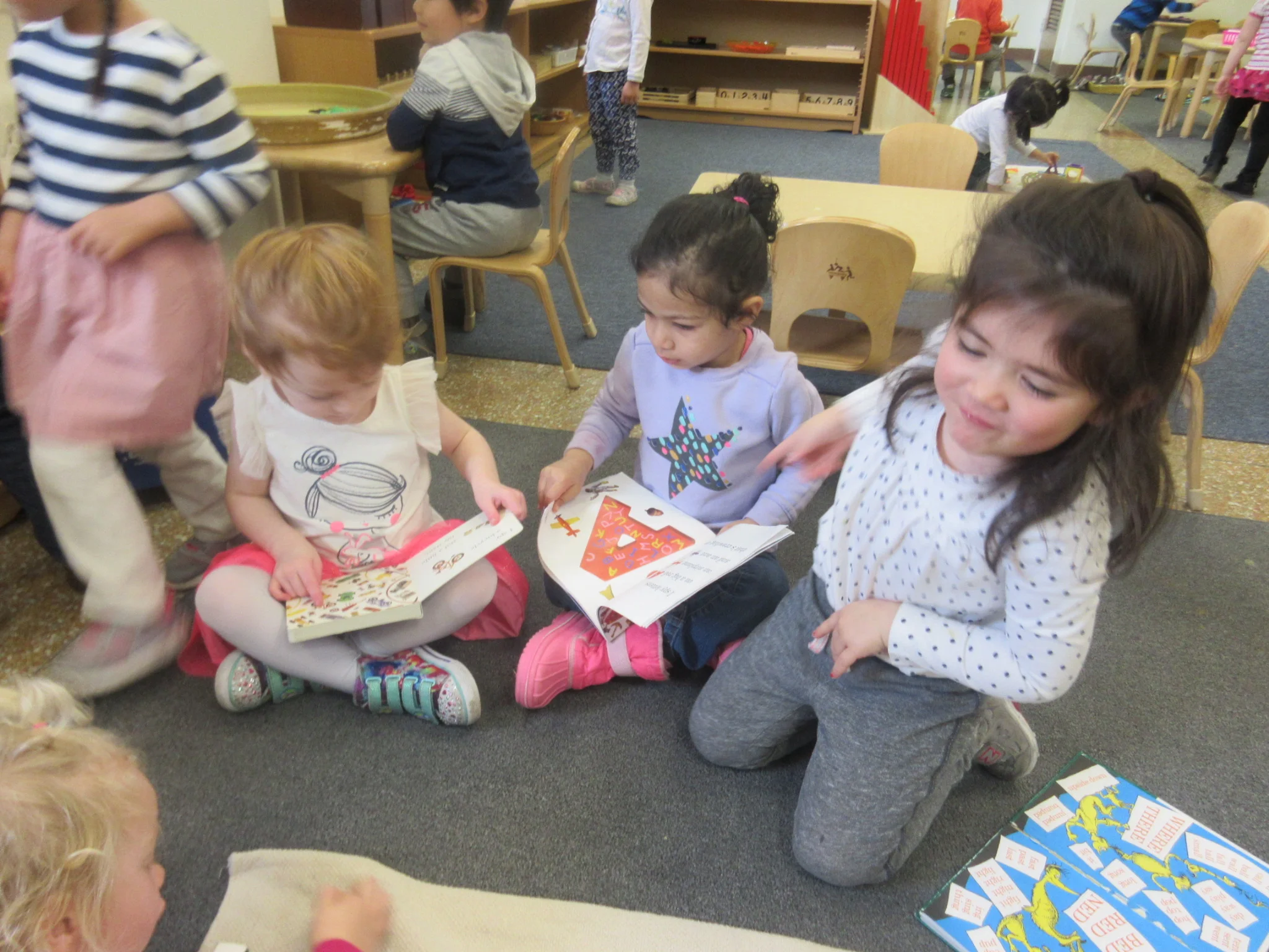 Reading books together 