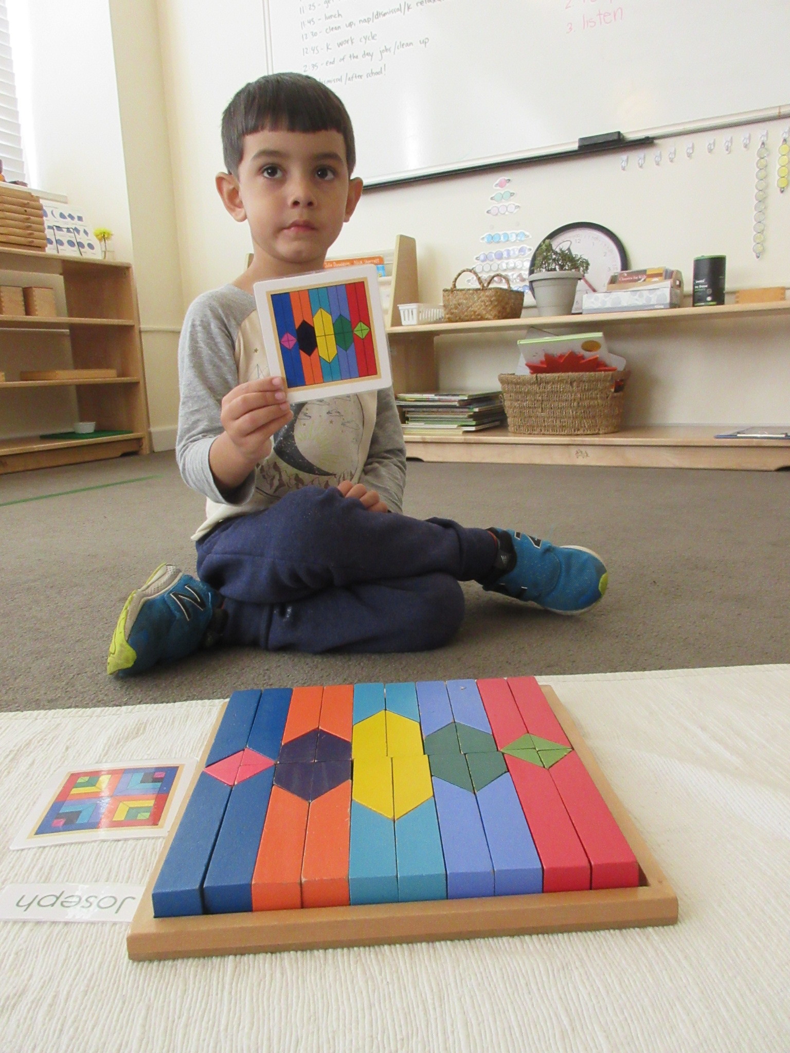 Building patterns using blocks 