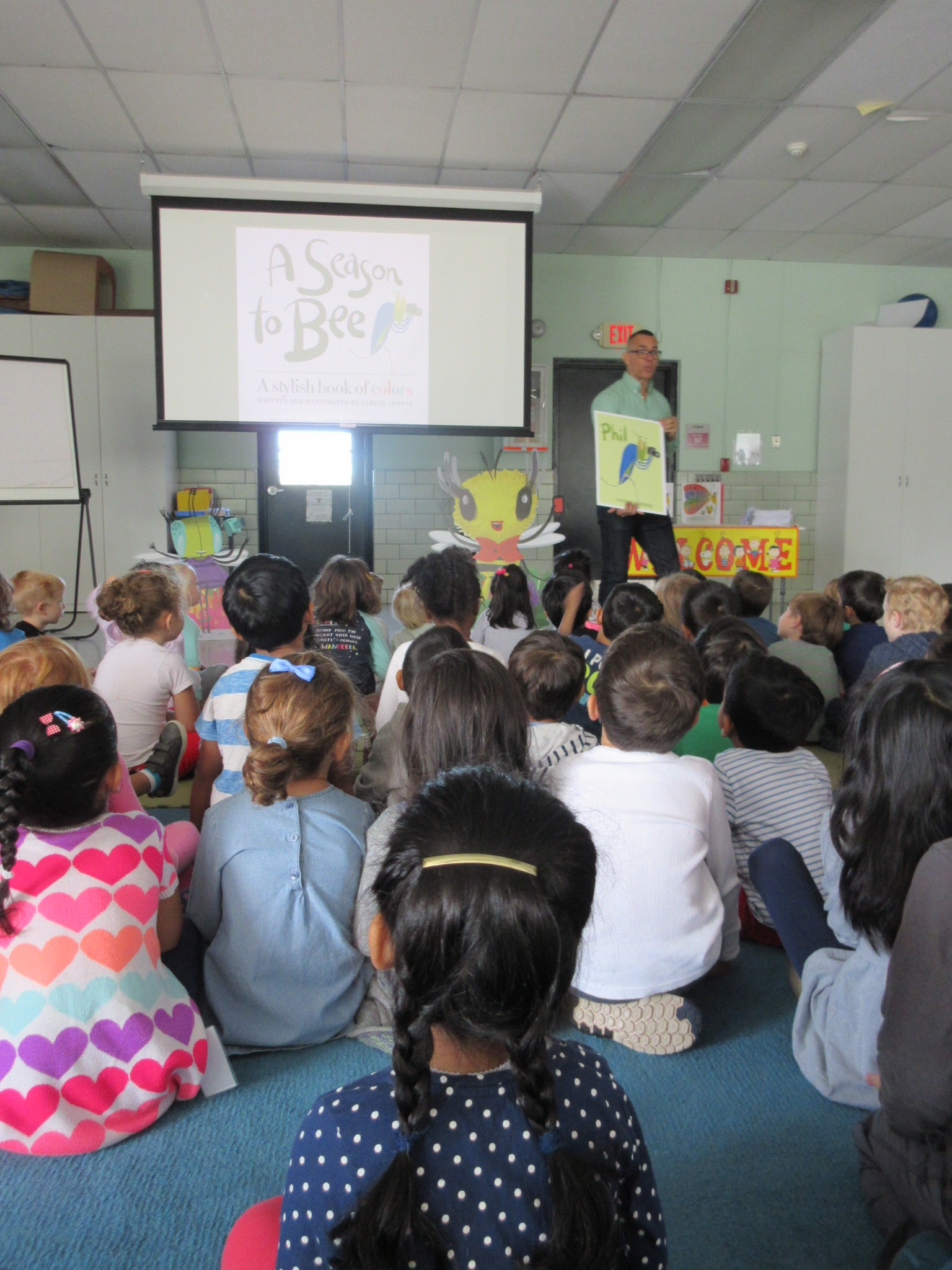 Author visit with Carlos Aponte