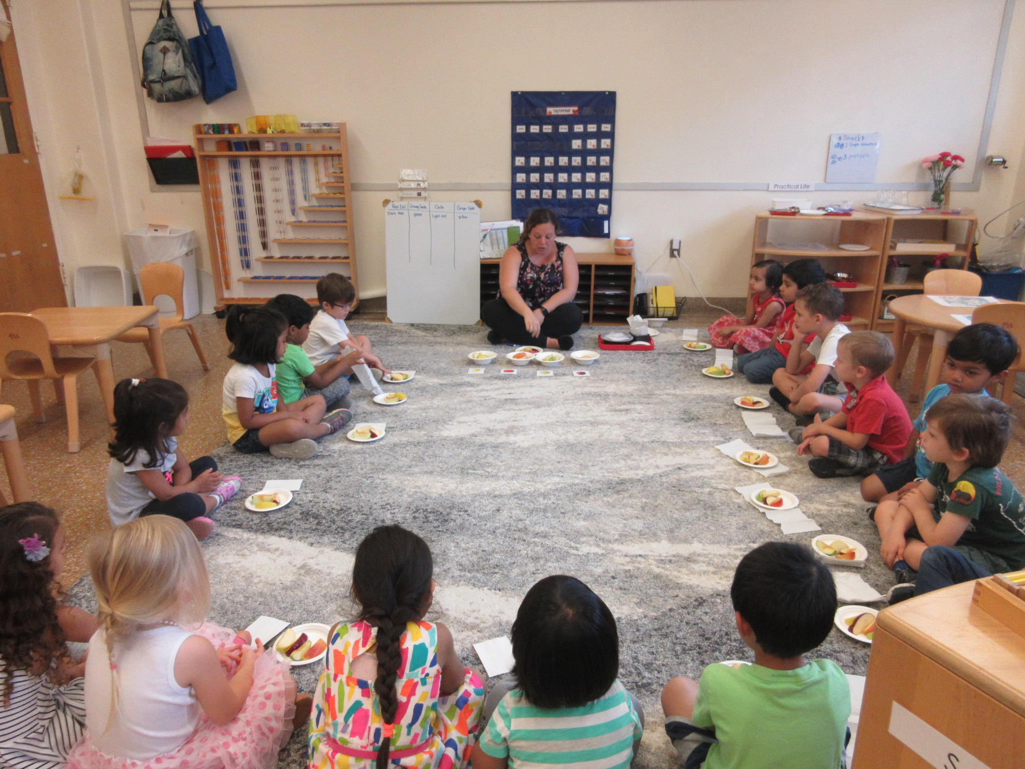 Enjoying our Apple tasting lesson! Check out our hallway graph for the classroom favorite :)