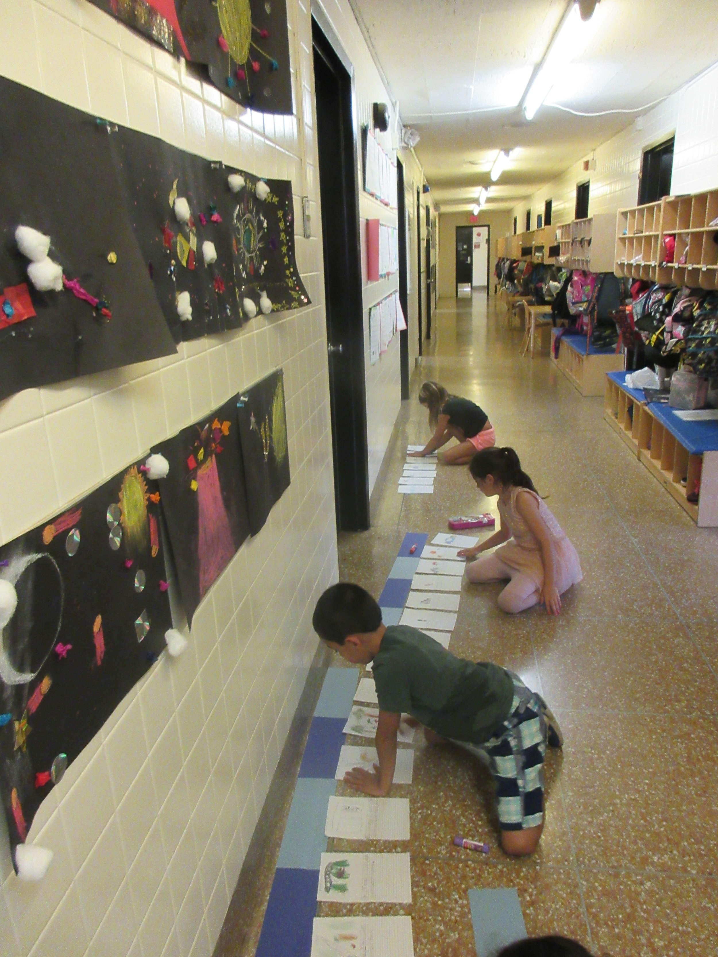 Working on the passage of time by reviewing daily events from the week. 