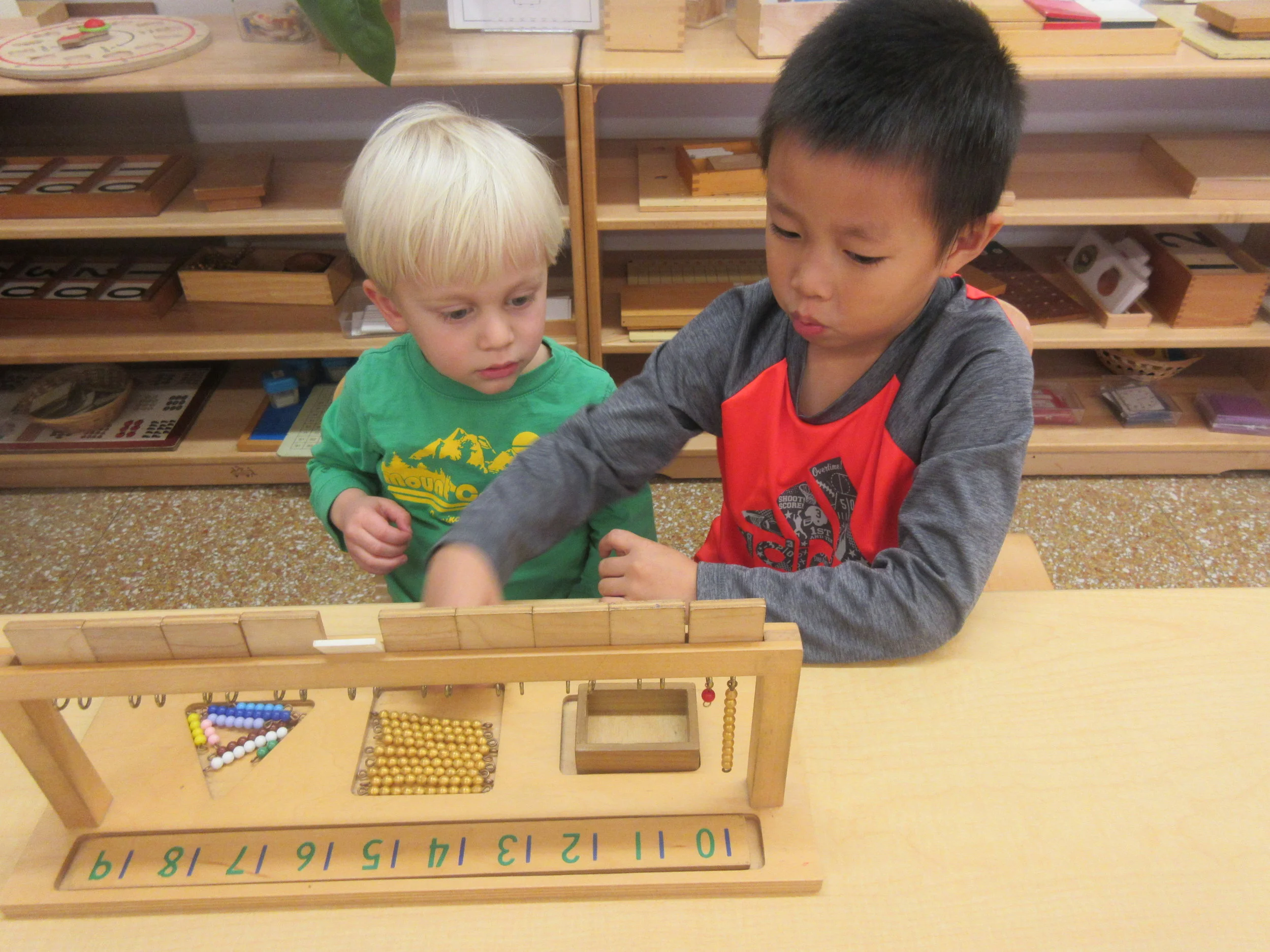 Having some special work time with my classmate.