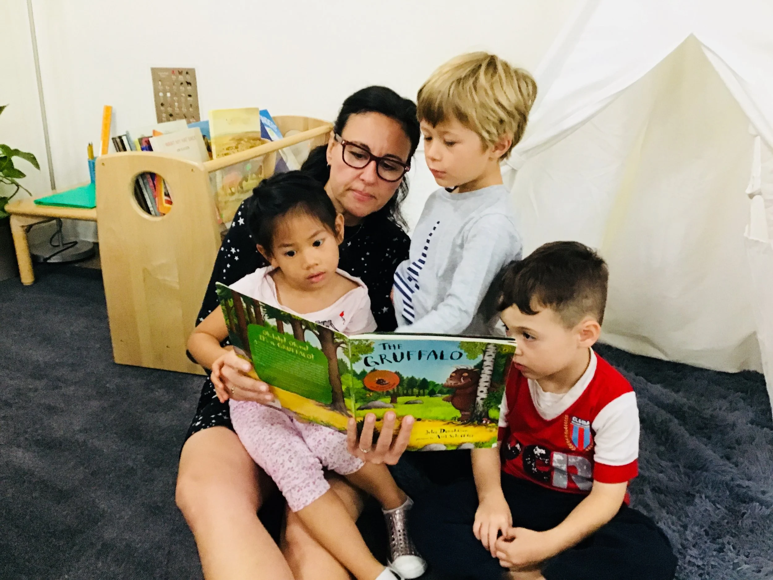 We had a guest story reader — Ms. Andreea!