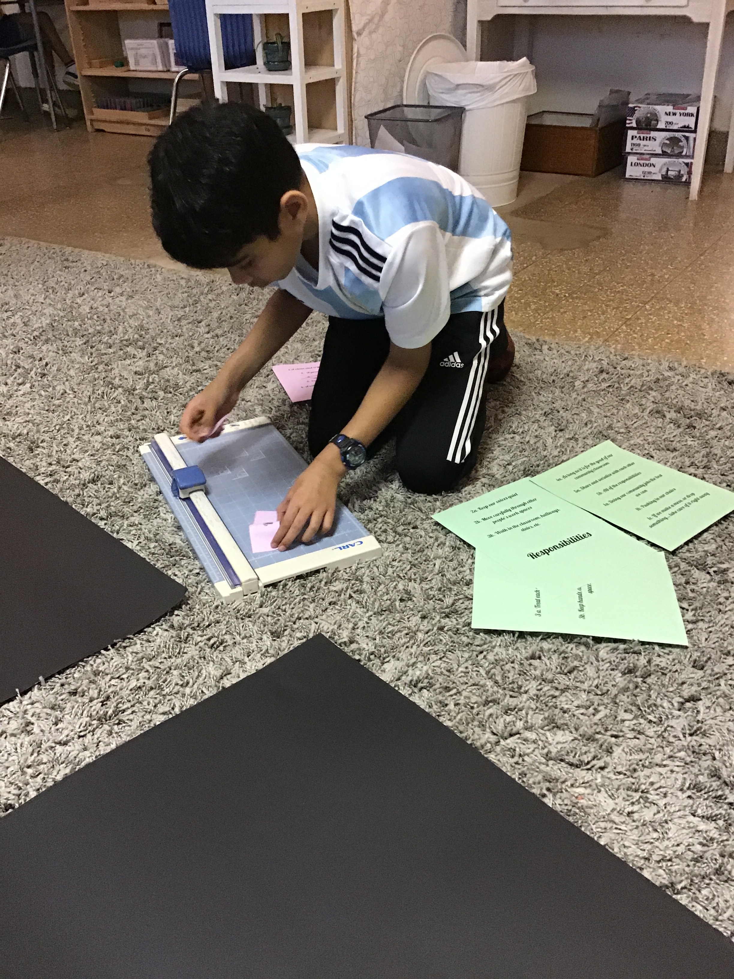 Sometimes we take on special projects, like working on a beautiful display of our community “Rights and Responsibilities”.