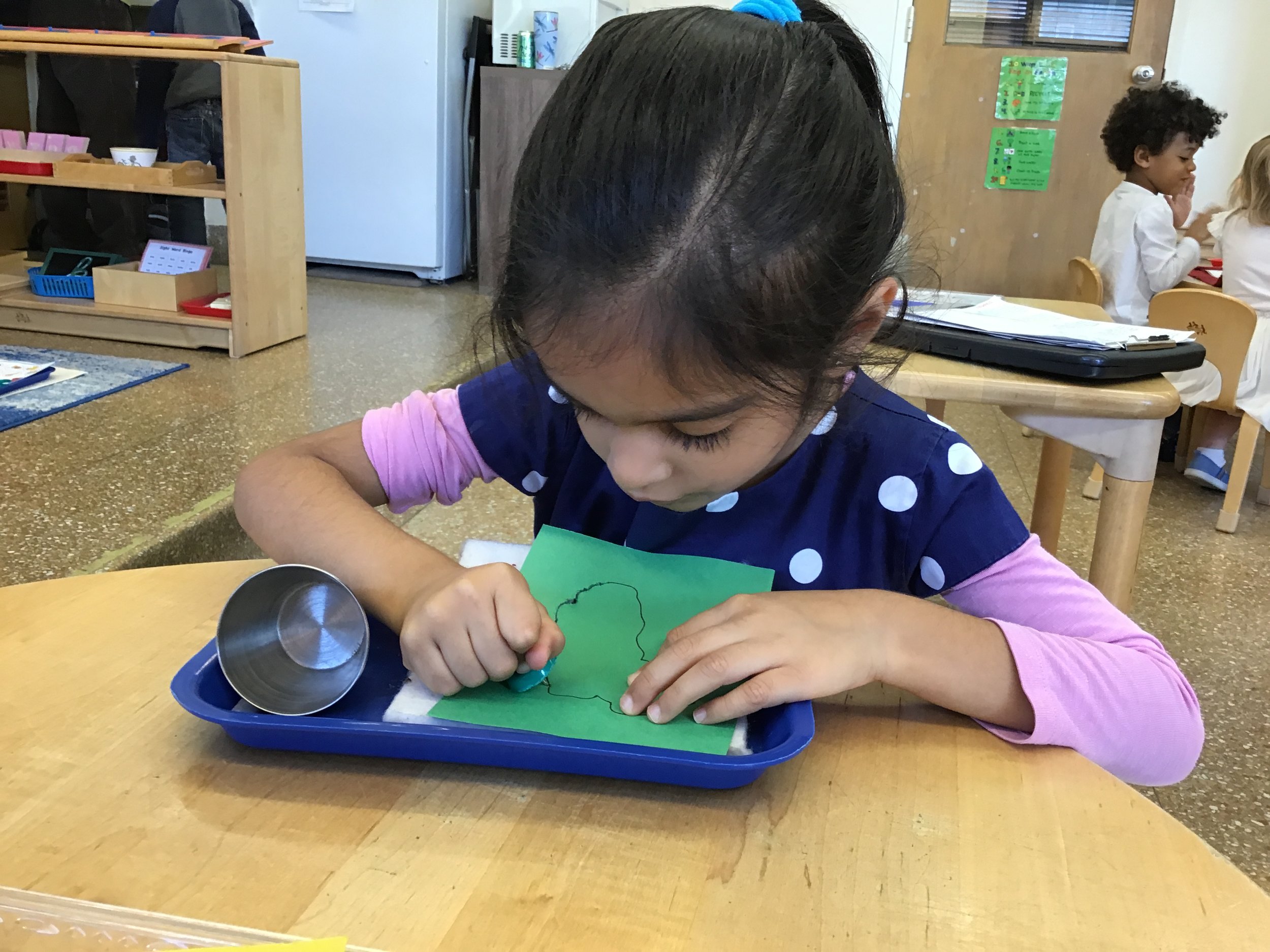 very focused...pin-poking a continent.