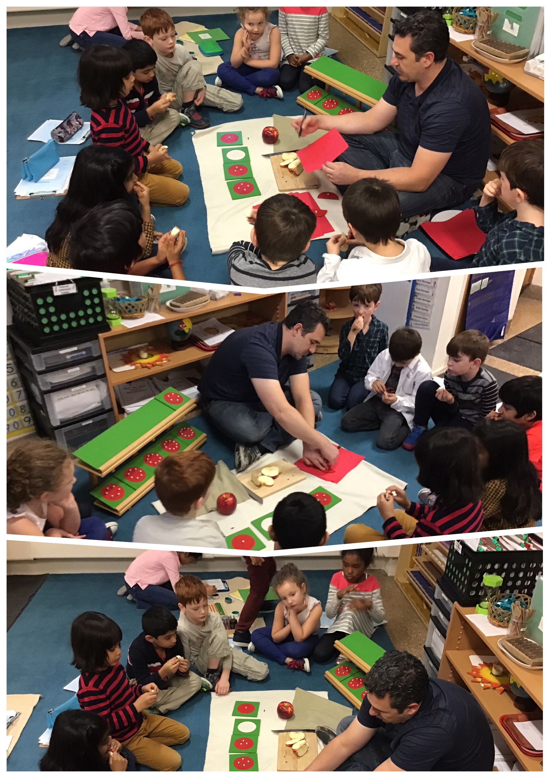 First levels learn about fractions using apples!