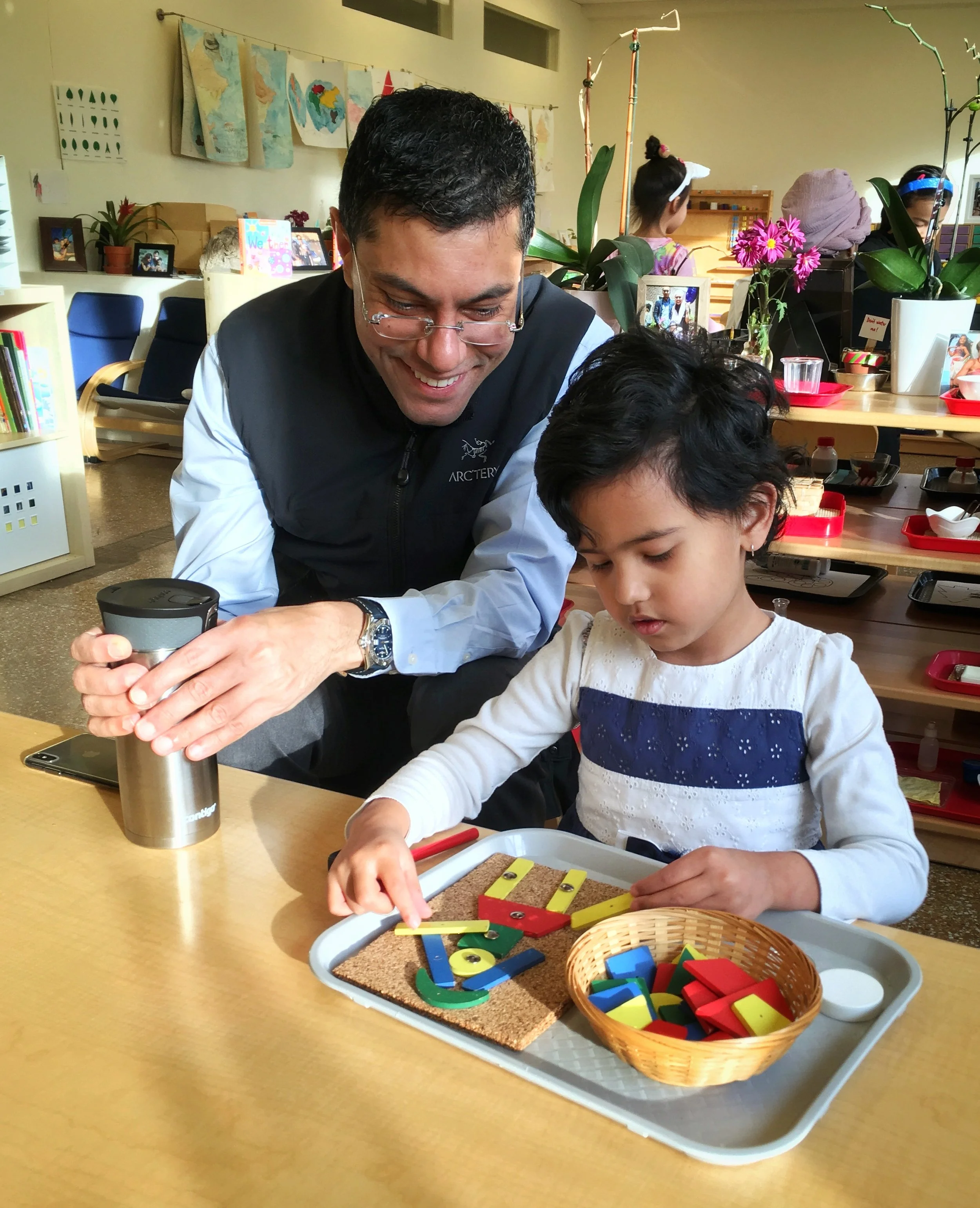 Building a lady, with support from dad