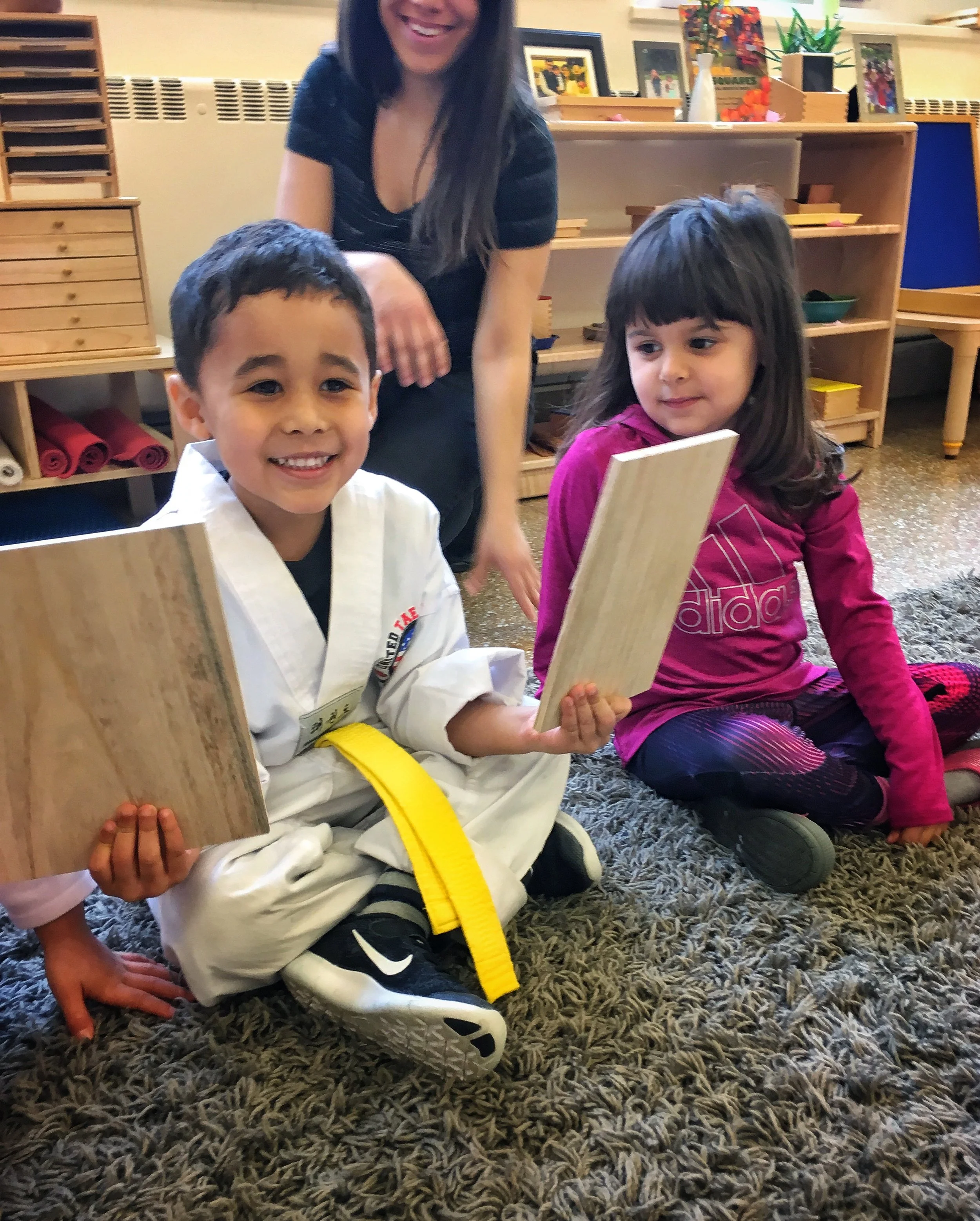 He persevered and finally broke that board!