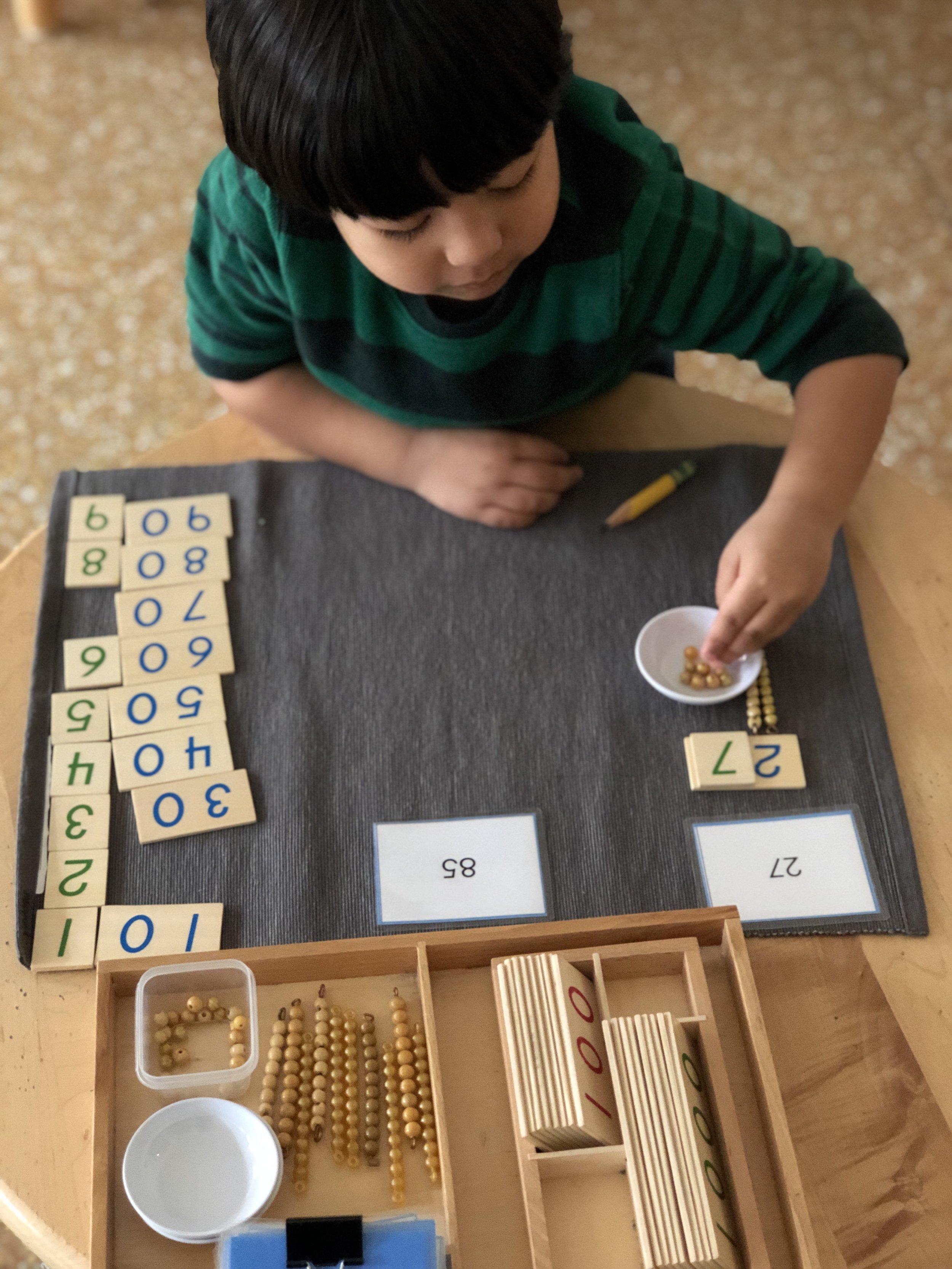 Working with tens and units to form two digit numbers.