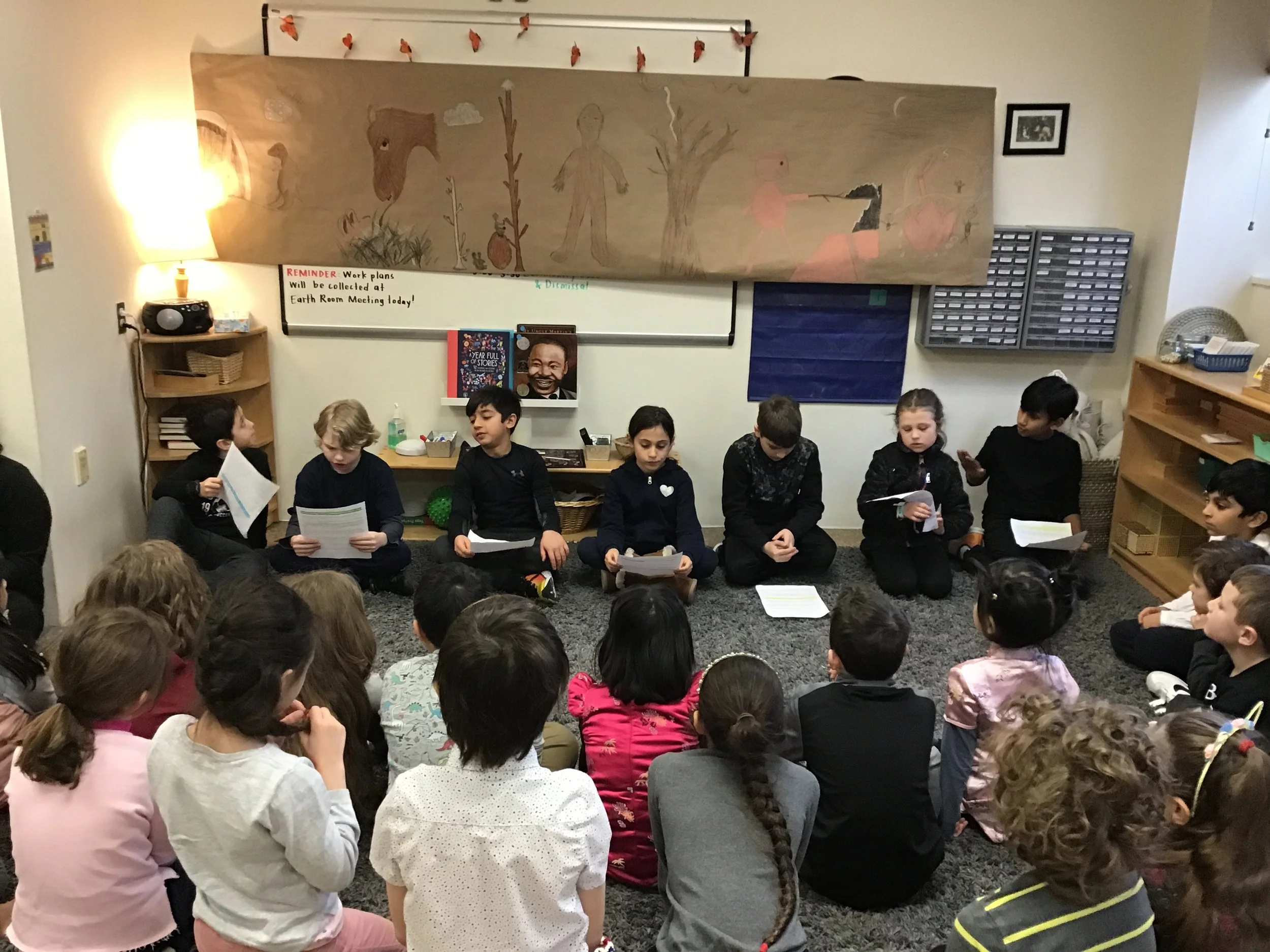3rd levels get the opportunity to present the Third Great Lesson