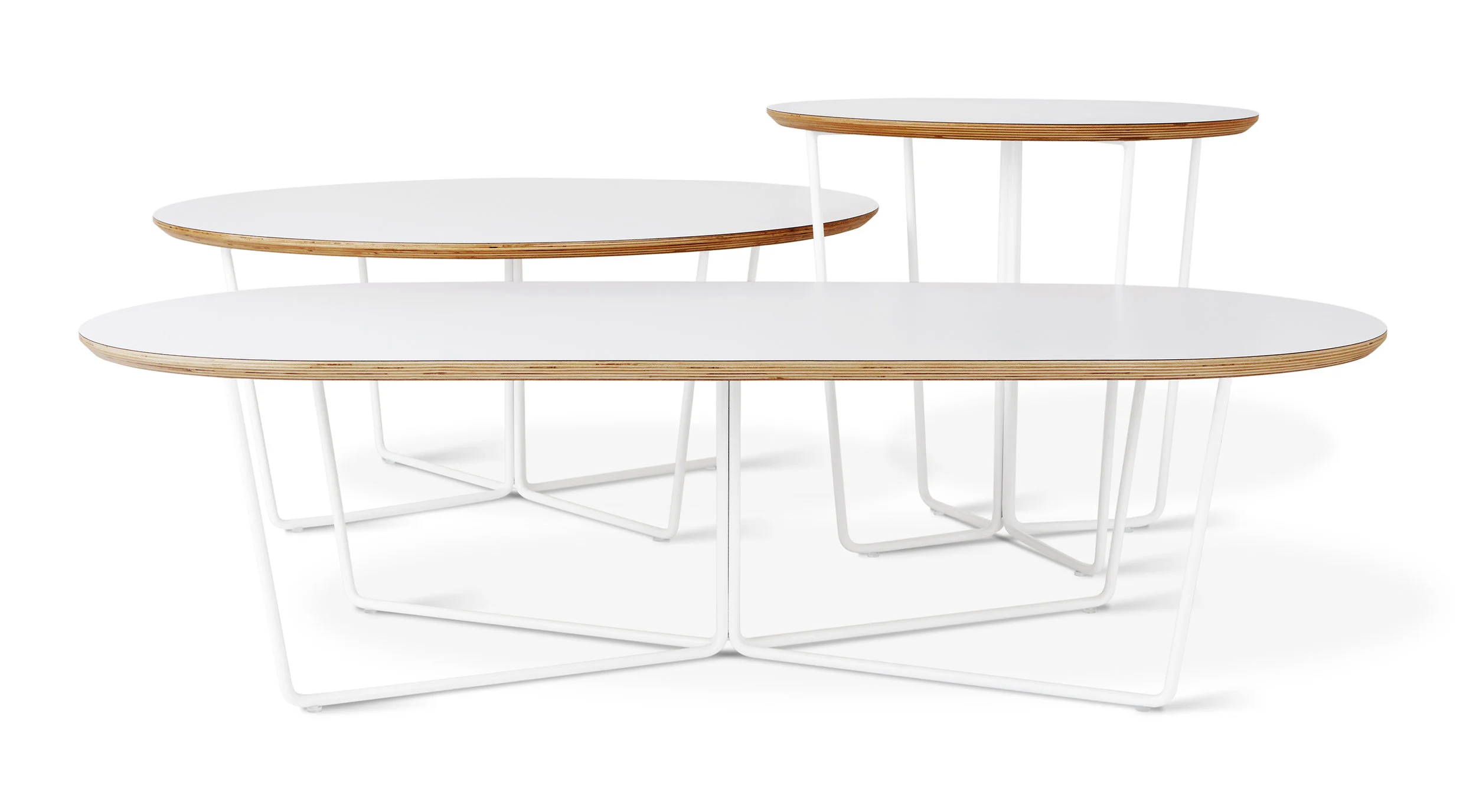 Array End Table, Array Coffee Table - Oval & Array Coffee Table - Round - White - P01.jpg