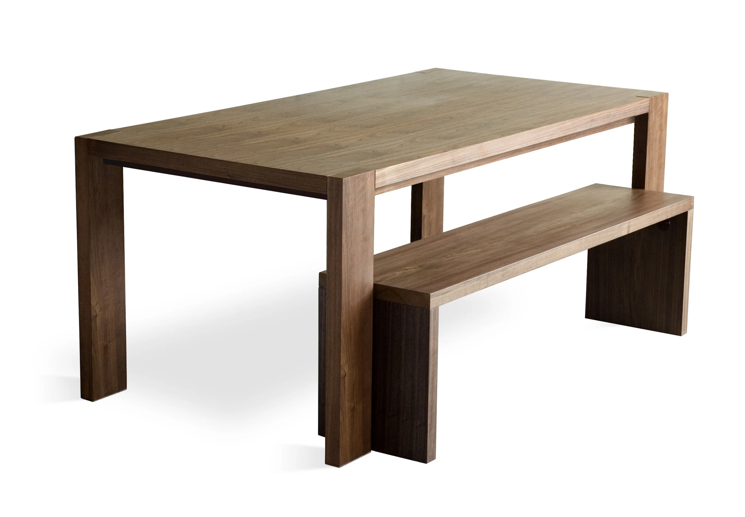 Plank Dining Table & Plank Dining Bench - Walnut - P01.jpg