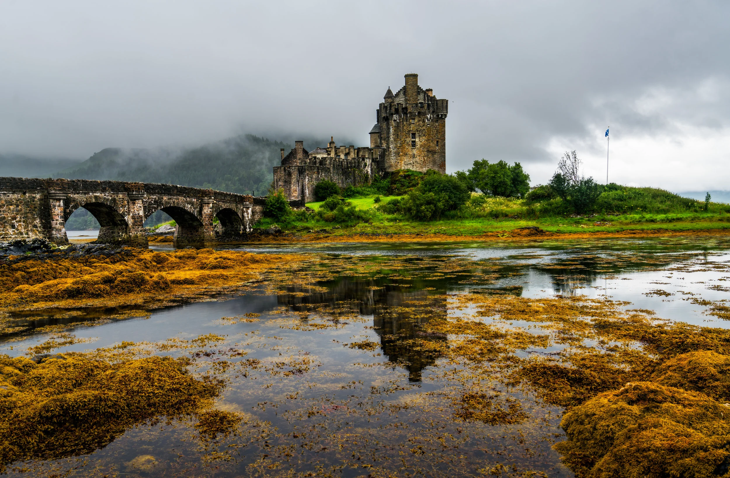 Foggy Scottish Highlands Glencoe, Eilean Donan Castle, Isle of Skye