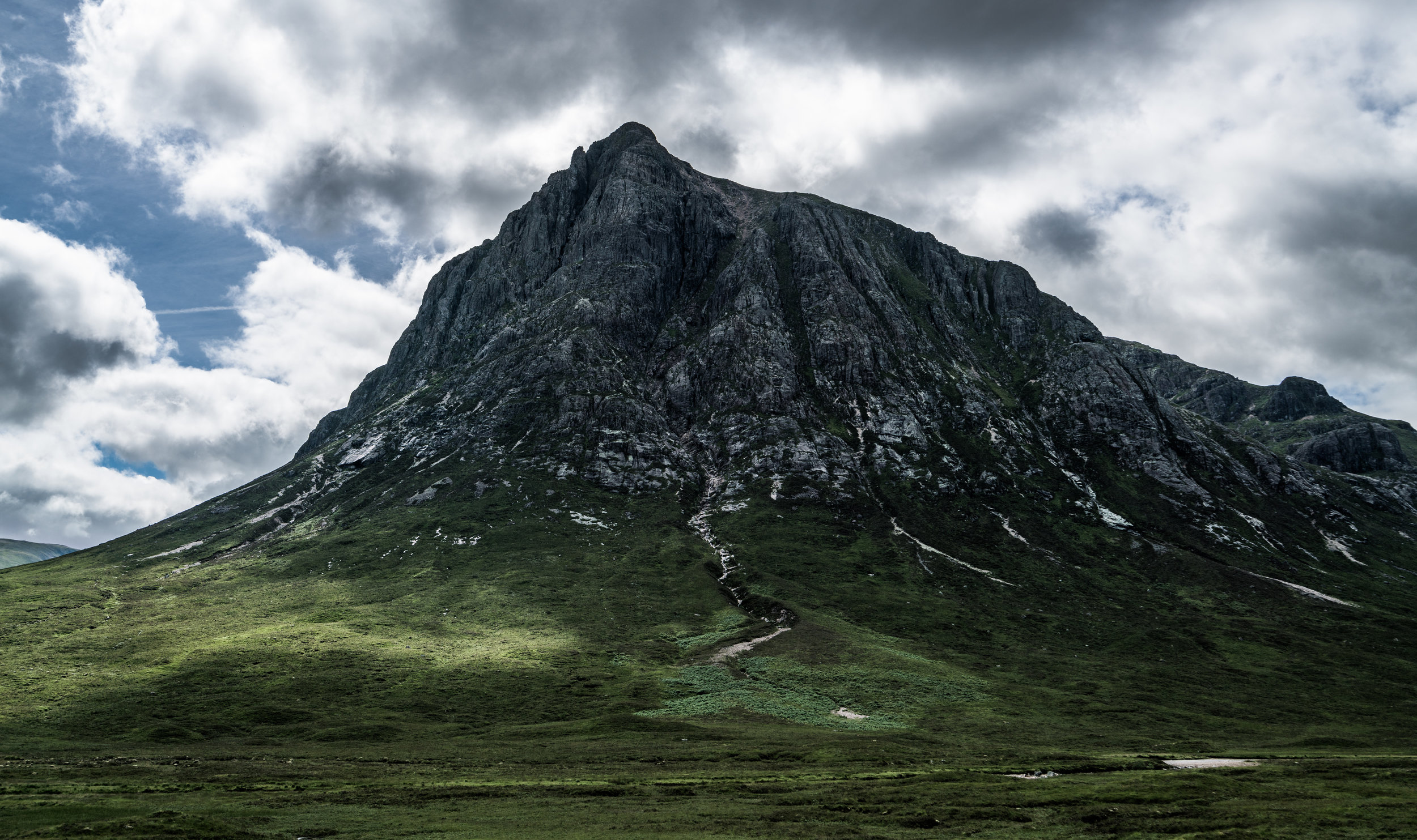 Scottish mountain scene along the A82/A87 Glencoe/Isle of Skye road